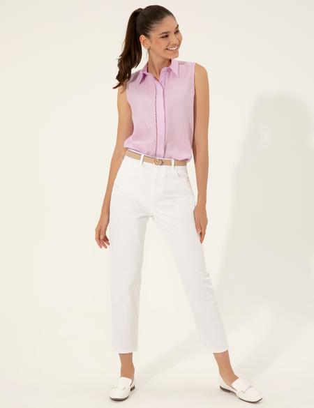 Lila Regular Fit Kolsuz Bluz - 50247281022