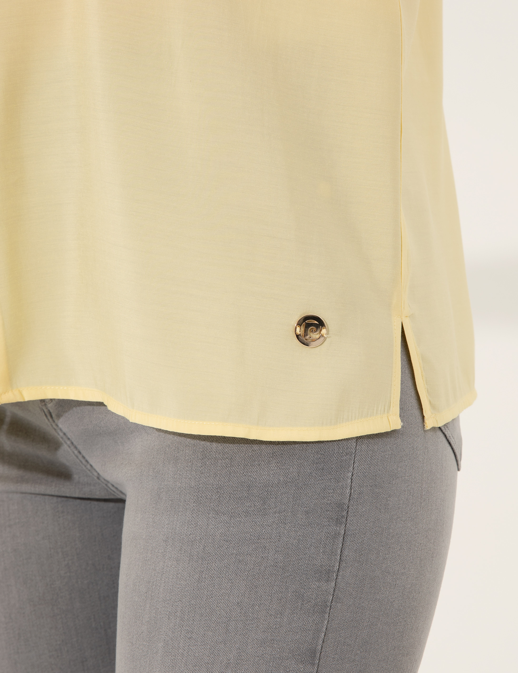 Pierre Cardin Sarı Regular Fit Kolsuz Bluz görsel 7