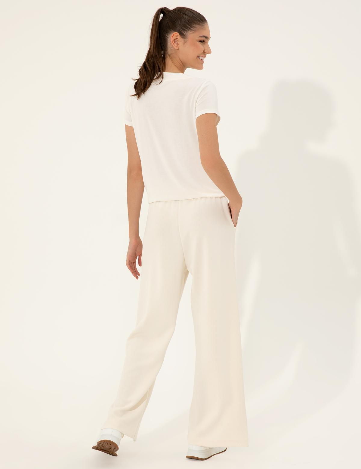 Ekru Flare Fit Eşofman Altı - 50247473024