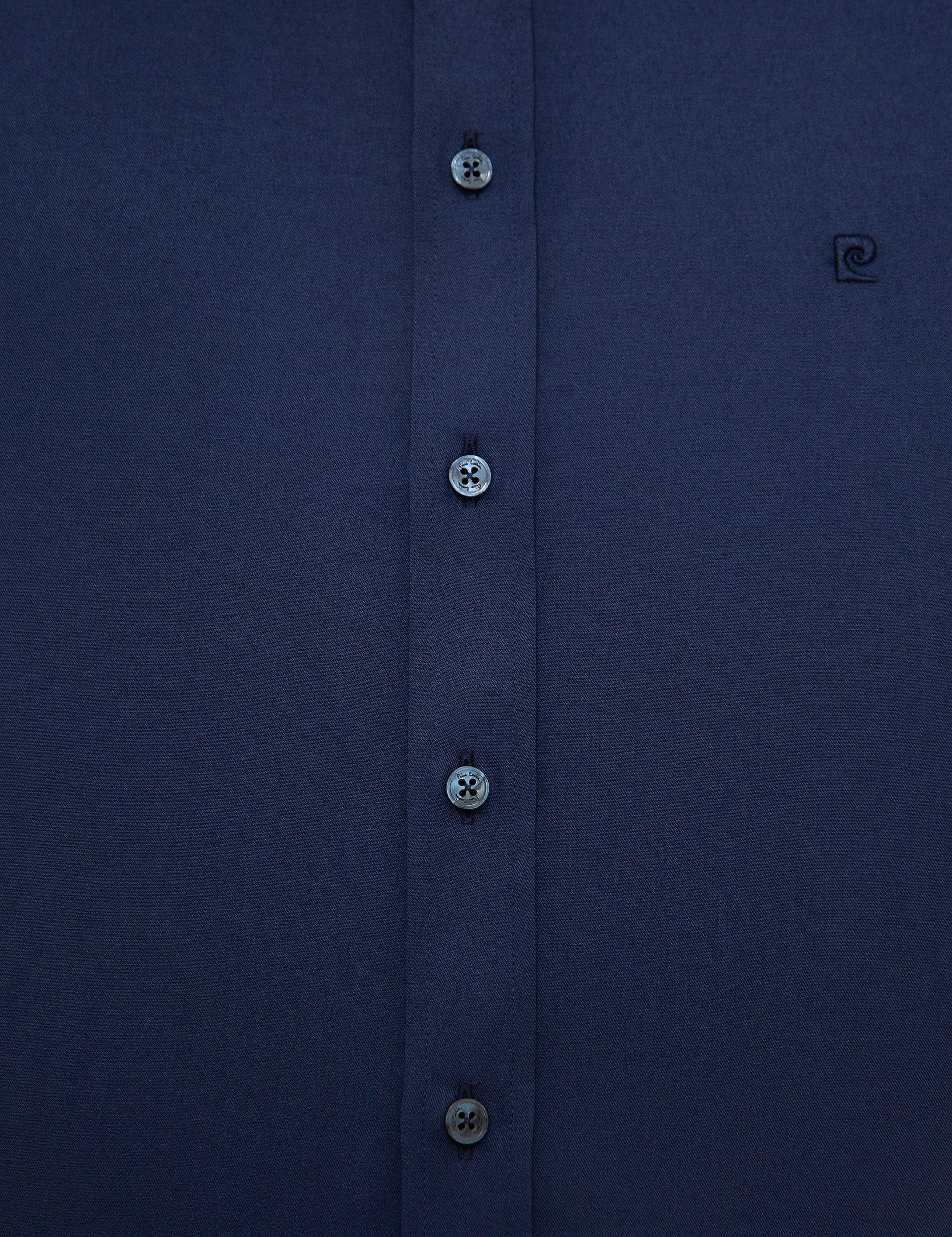 Lacivert Regular Fit Uzun Kollu Basic Gömlek - 50227058034