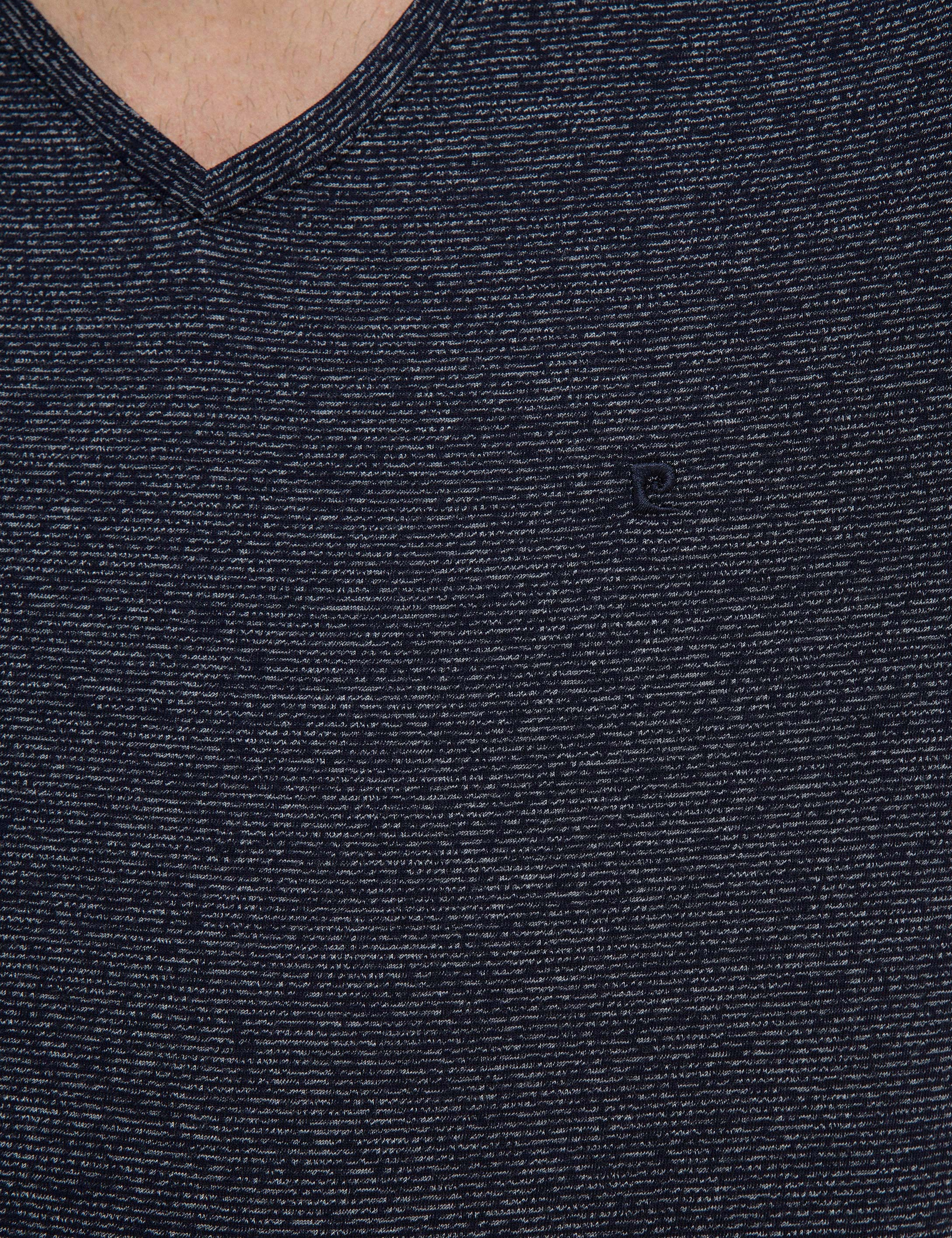 Lacivert Slim Fit V Yaka Tişört