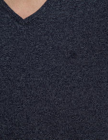 Lacivert Slim Fit V Yaka Tişört - 50225531001