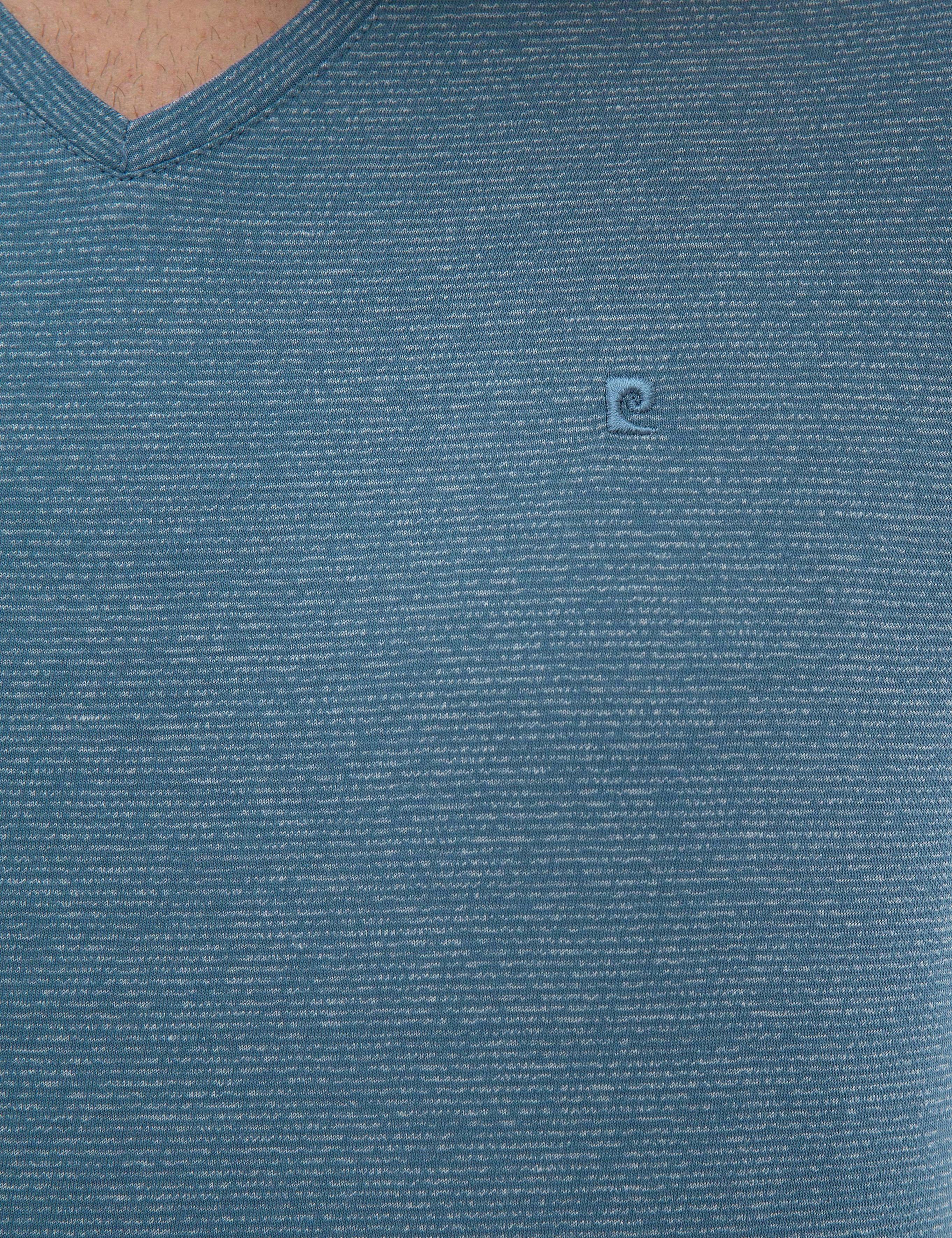 Mavi Slim Fit V Yaka Tişört