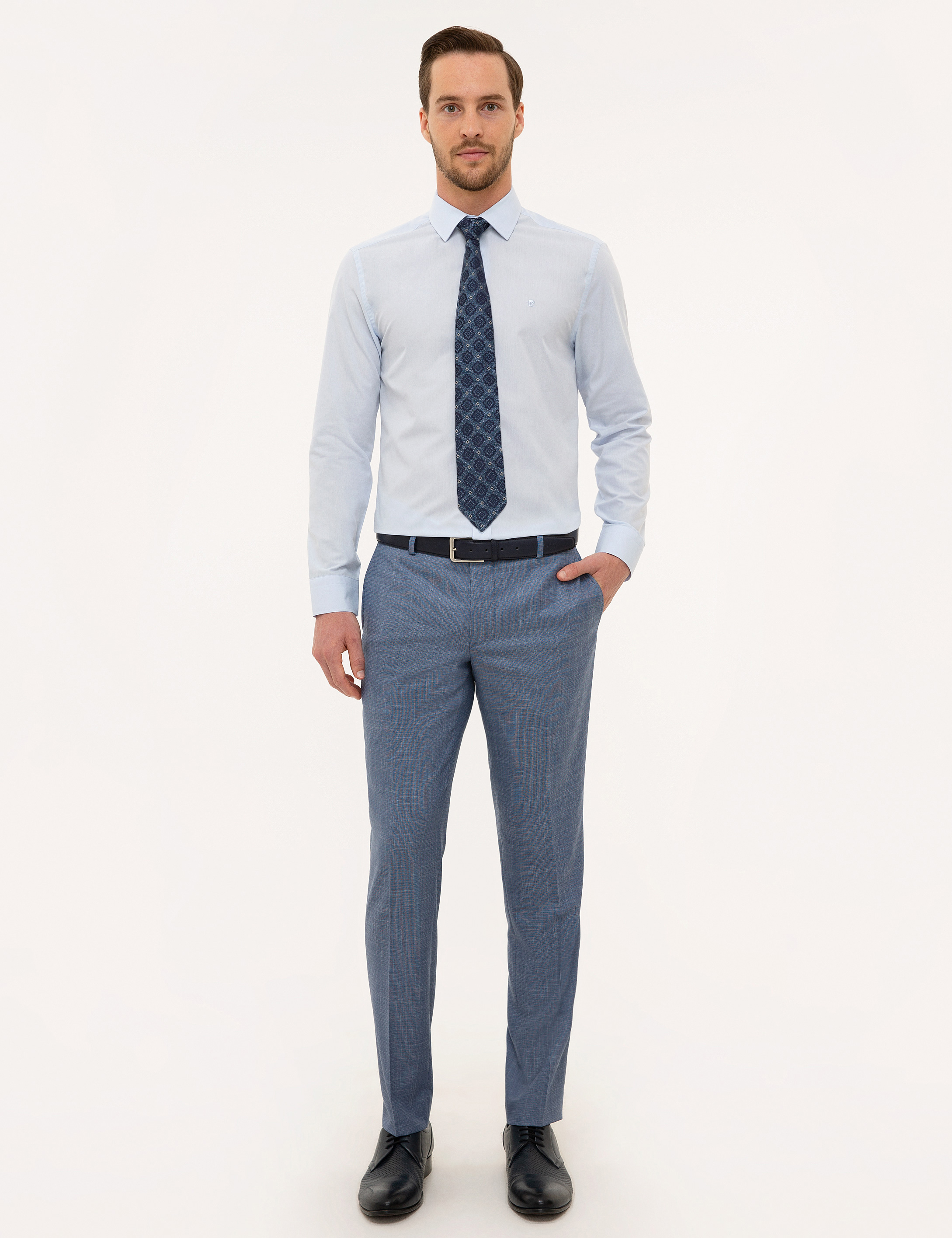 Açık Mavi Slim Fit Basic Gömlek