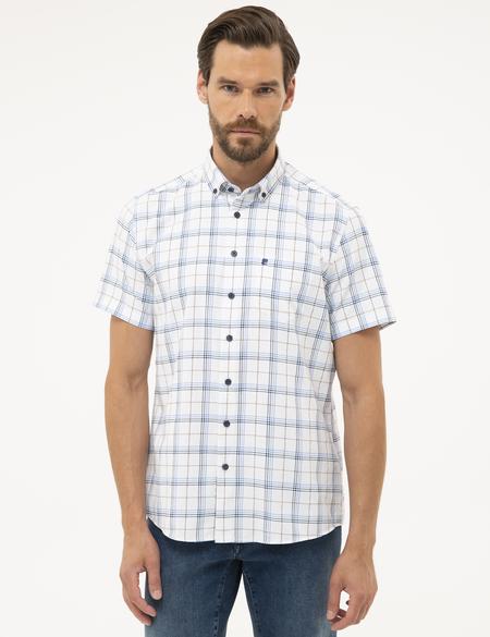 Lacivert Regular Fit Kısa Kollu Gömlek - 50227427008