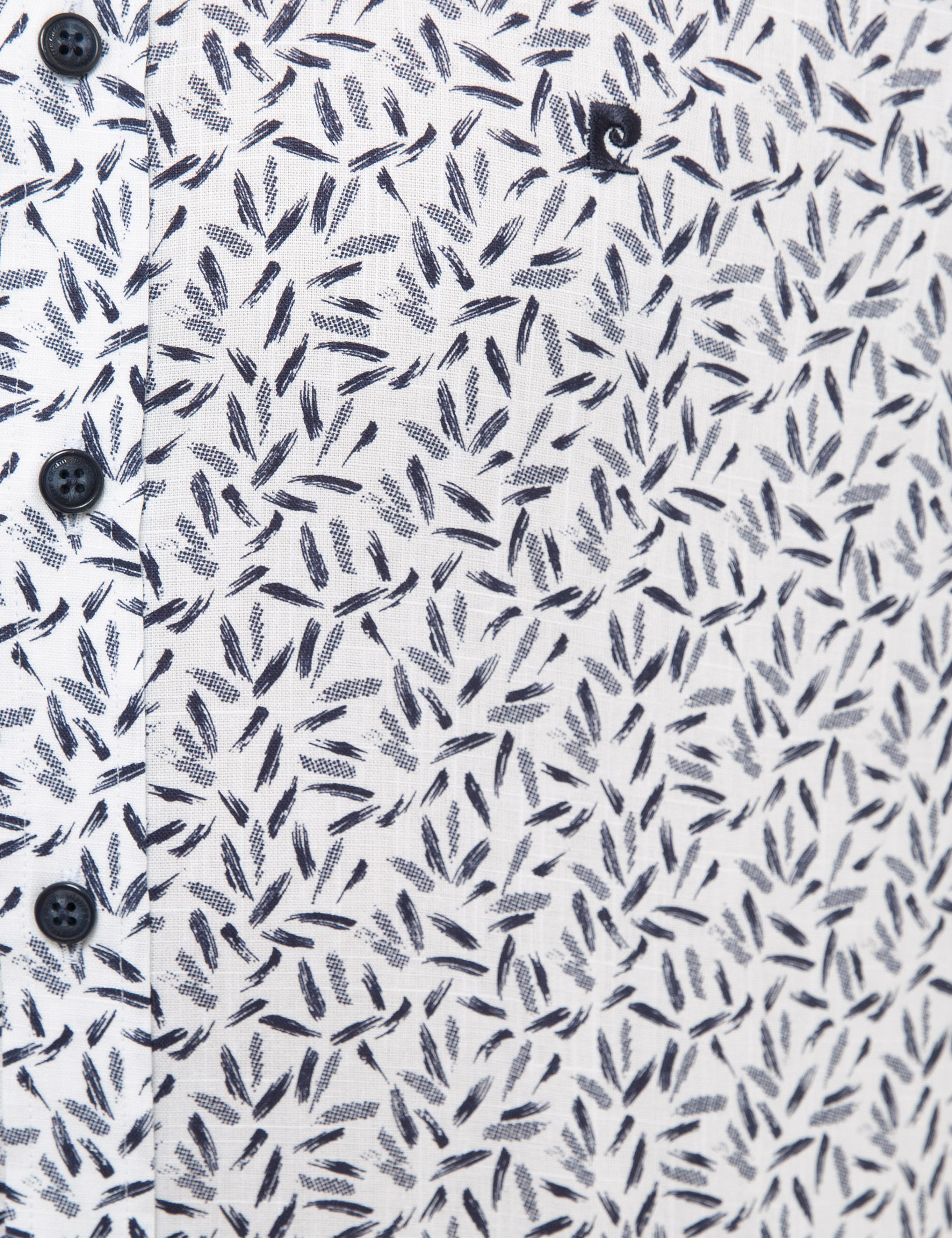 Lacivert Regular Fit Kısa Kollu Gömlek