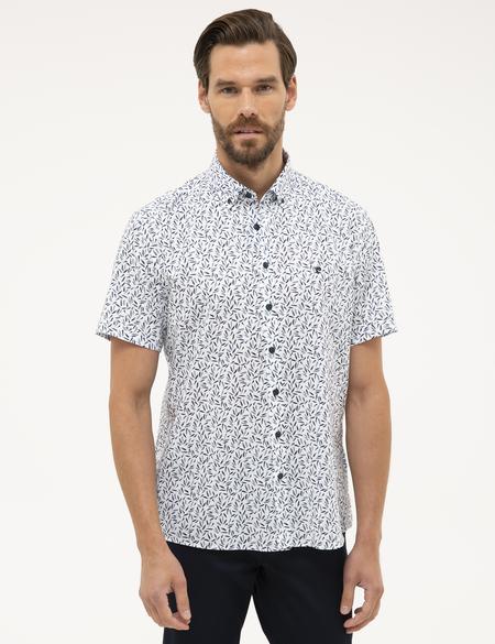 Lacivert Regular Fit Kısa Kollu Gömlek - 50227434008