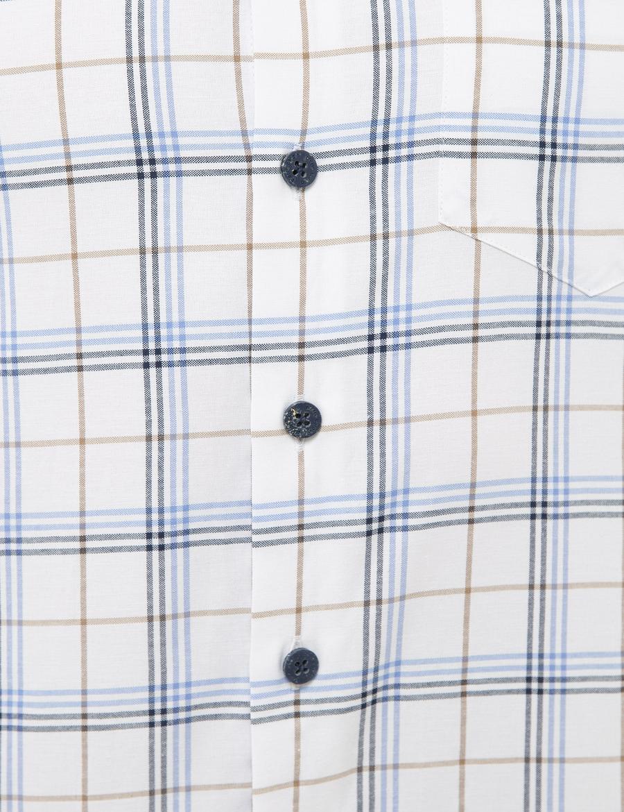 Lacivert Regular Fit Kısa Kollu Gömlek