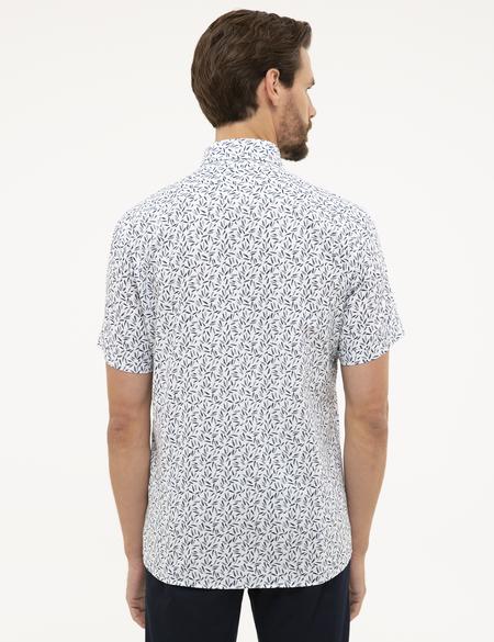 Lacivert Regular Fit Kısa Kollu Gömlek - 50227434008