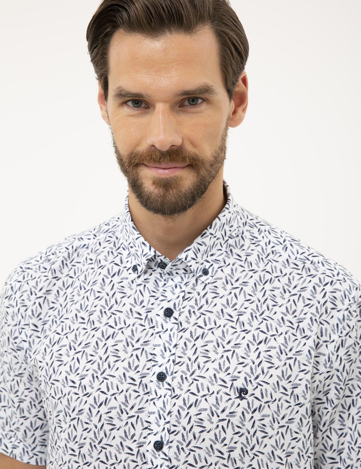 Lacivert Regular Fit Kısa Kollu Gömlek - 50227434008