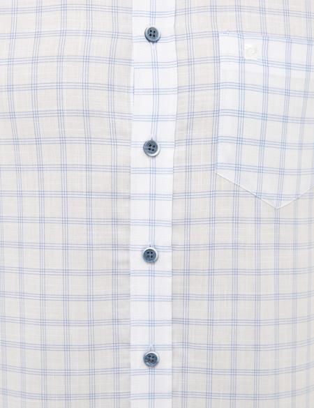 Beyaz Regular Fit Kısa Kollu Gömlek - 50227435001