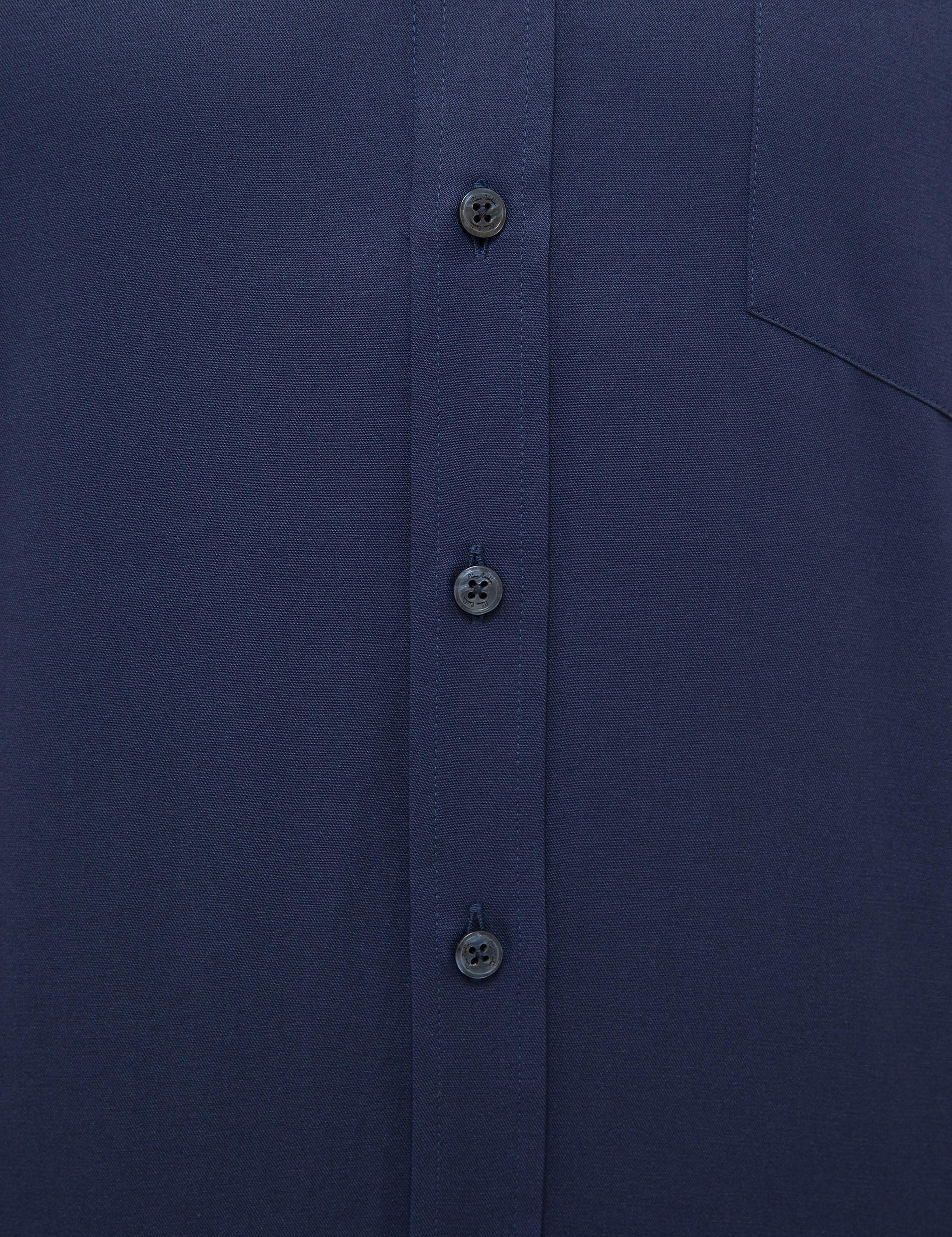 Lacivert Regular Fit Kısa Kollu Gömlek