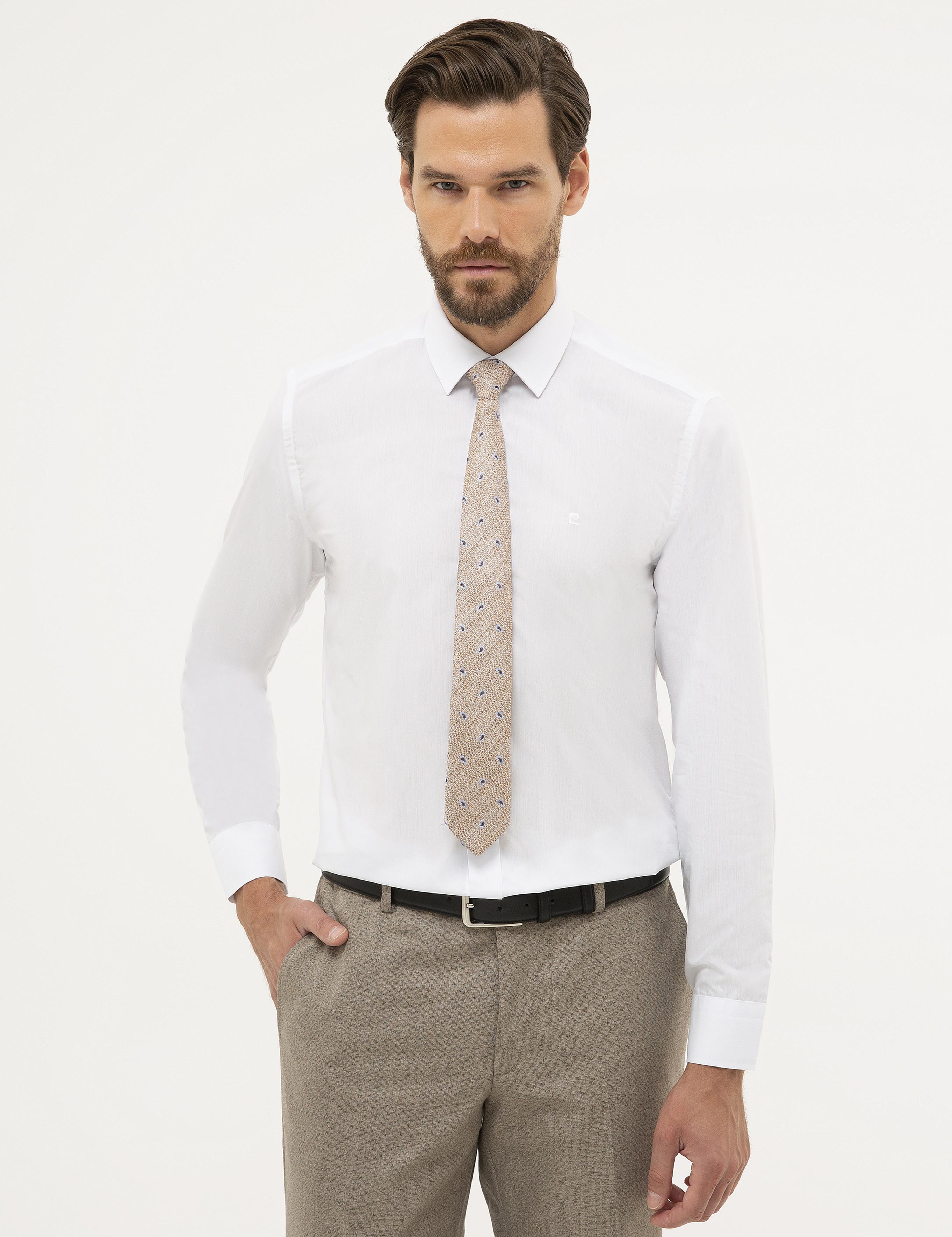 Beyaz Slim Fit Basic Gömlek