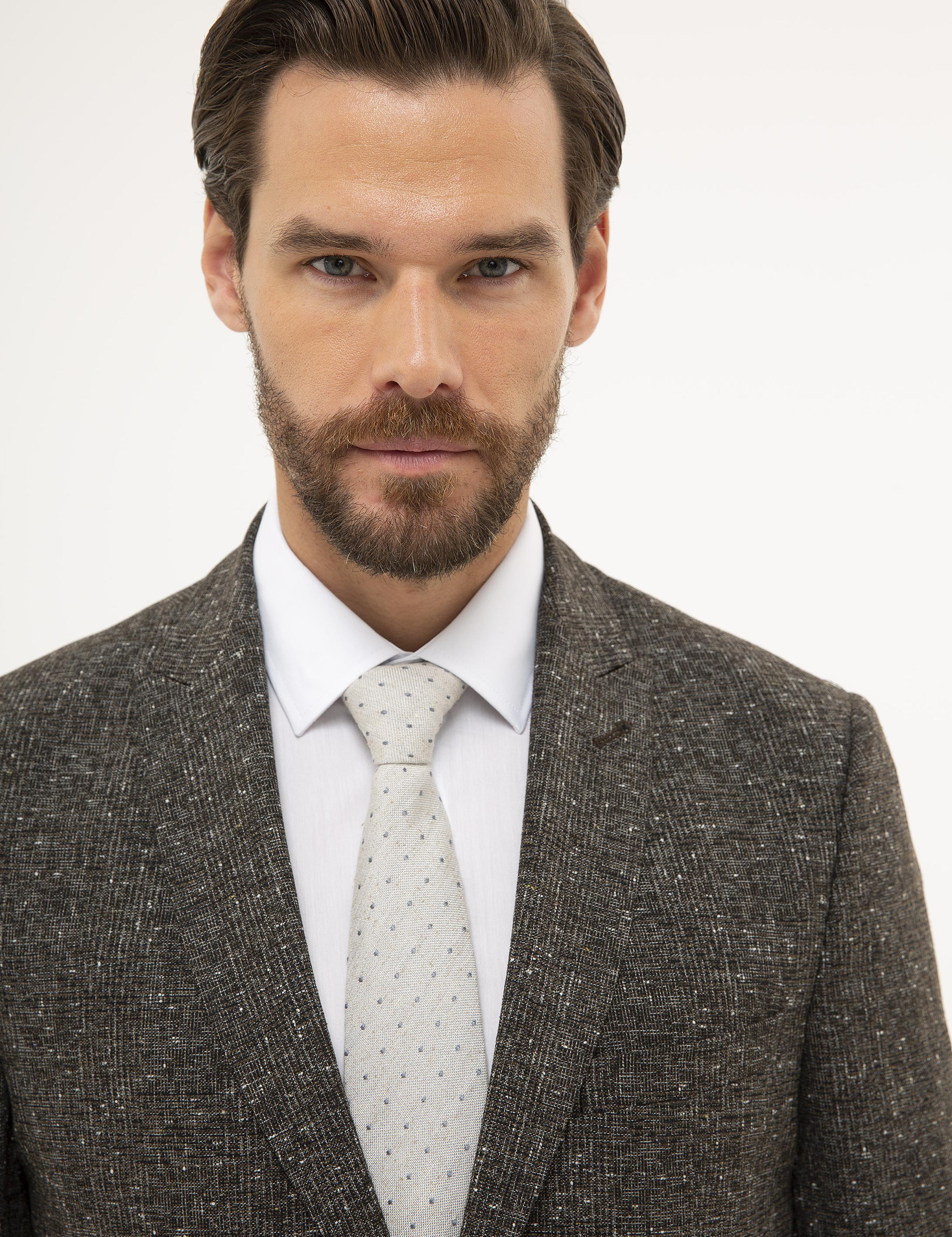 Kahverengi Slim Fit Ceket