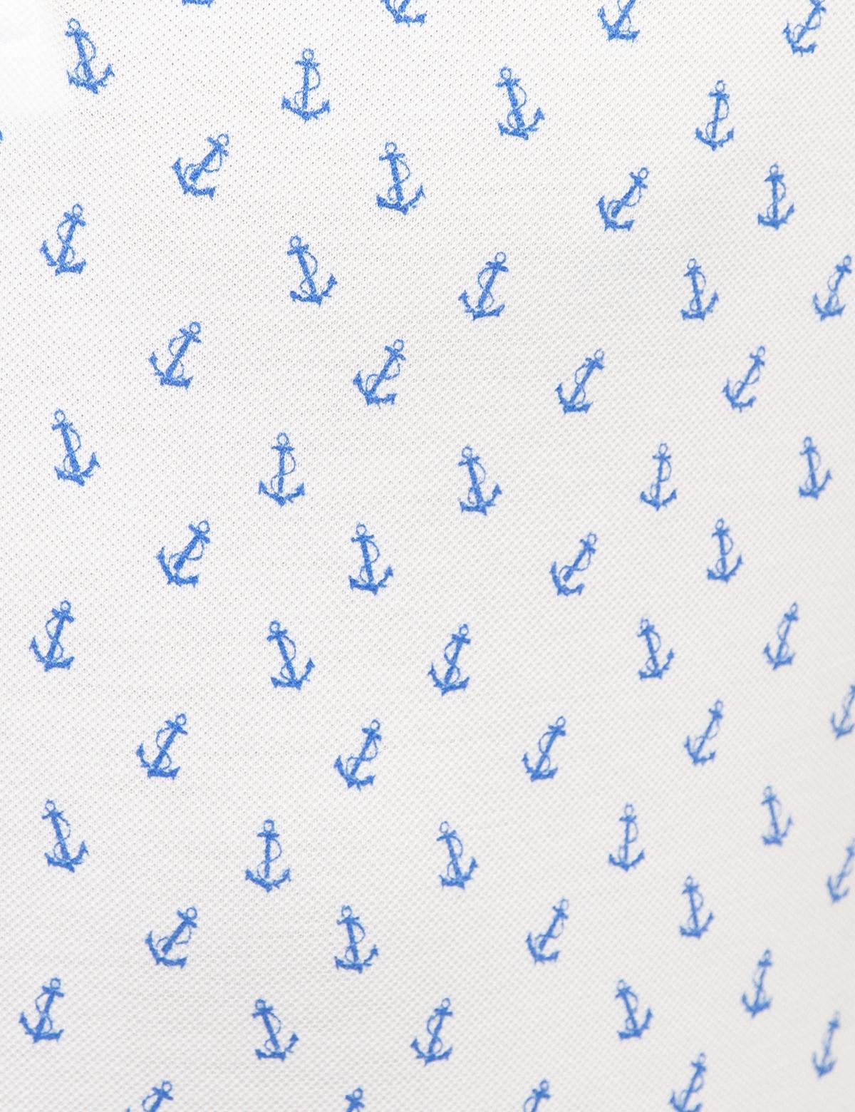 Beyaz Slim Fit Baskılı Polo Yaka Tişört - 50226955007