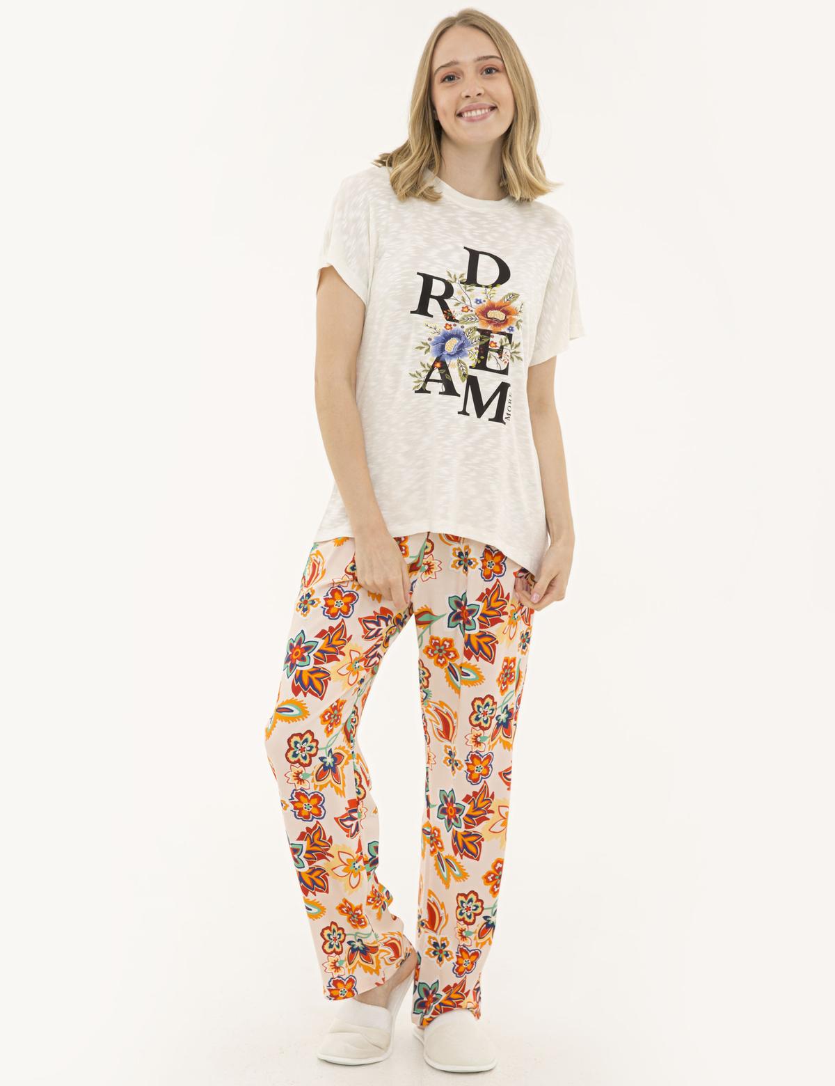 Ekru Pijama Takım - 50234493002