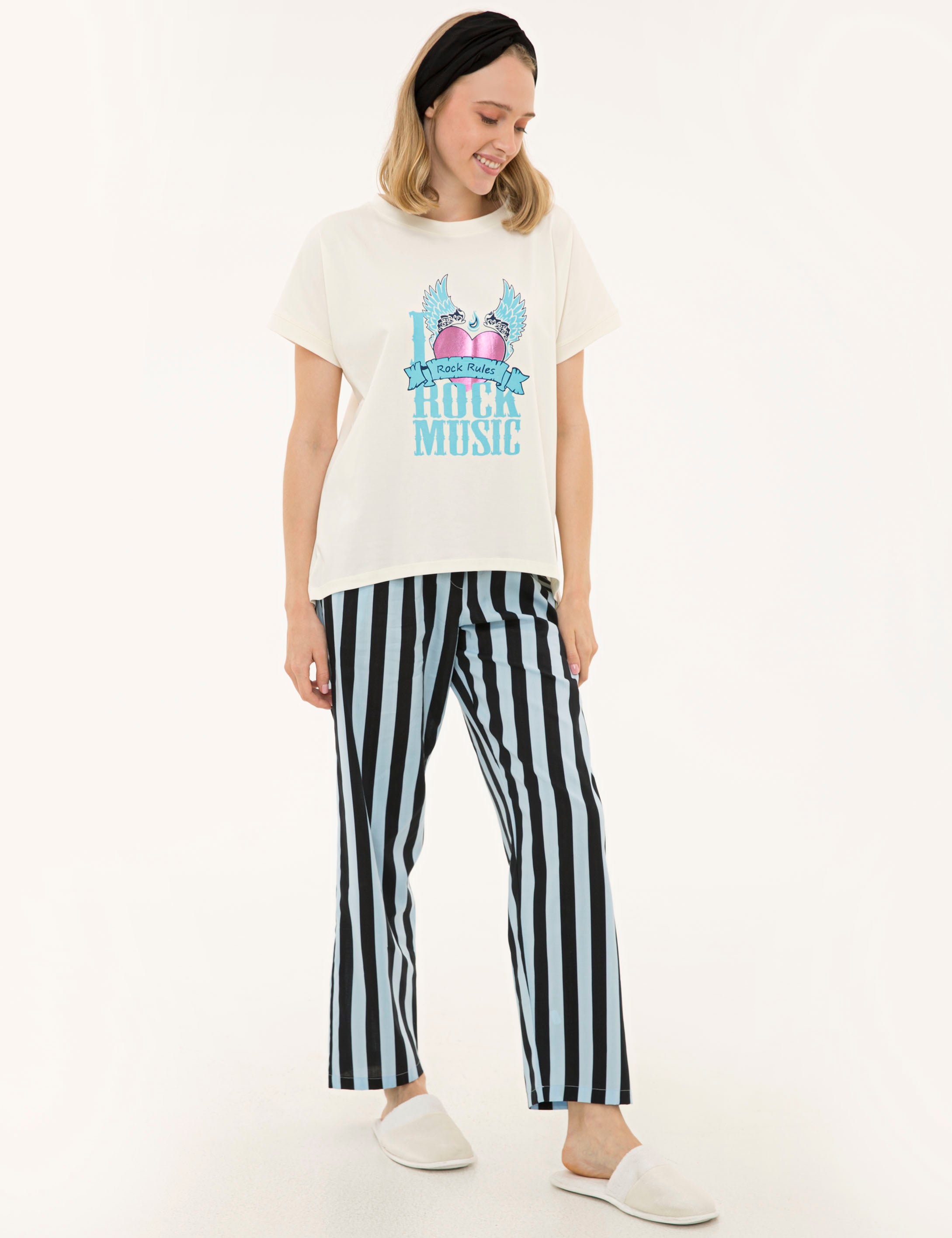 Ekru Pijama Takımı