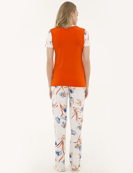 Turuncu Pijama Takım - 50234435003
