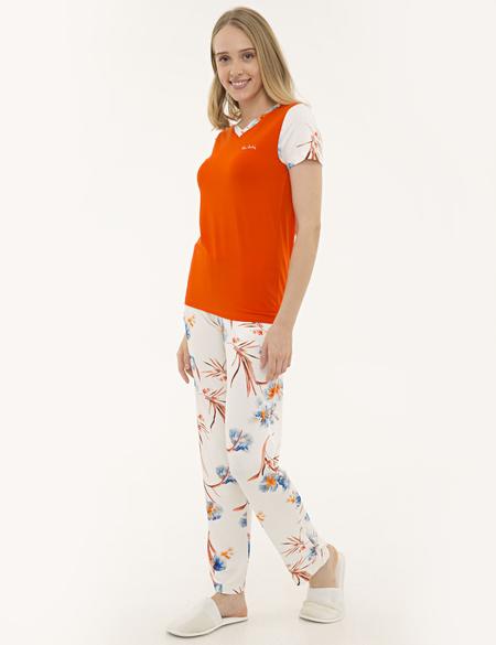 Turuncu Pijama Takım - 50234435003