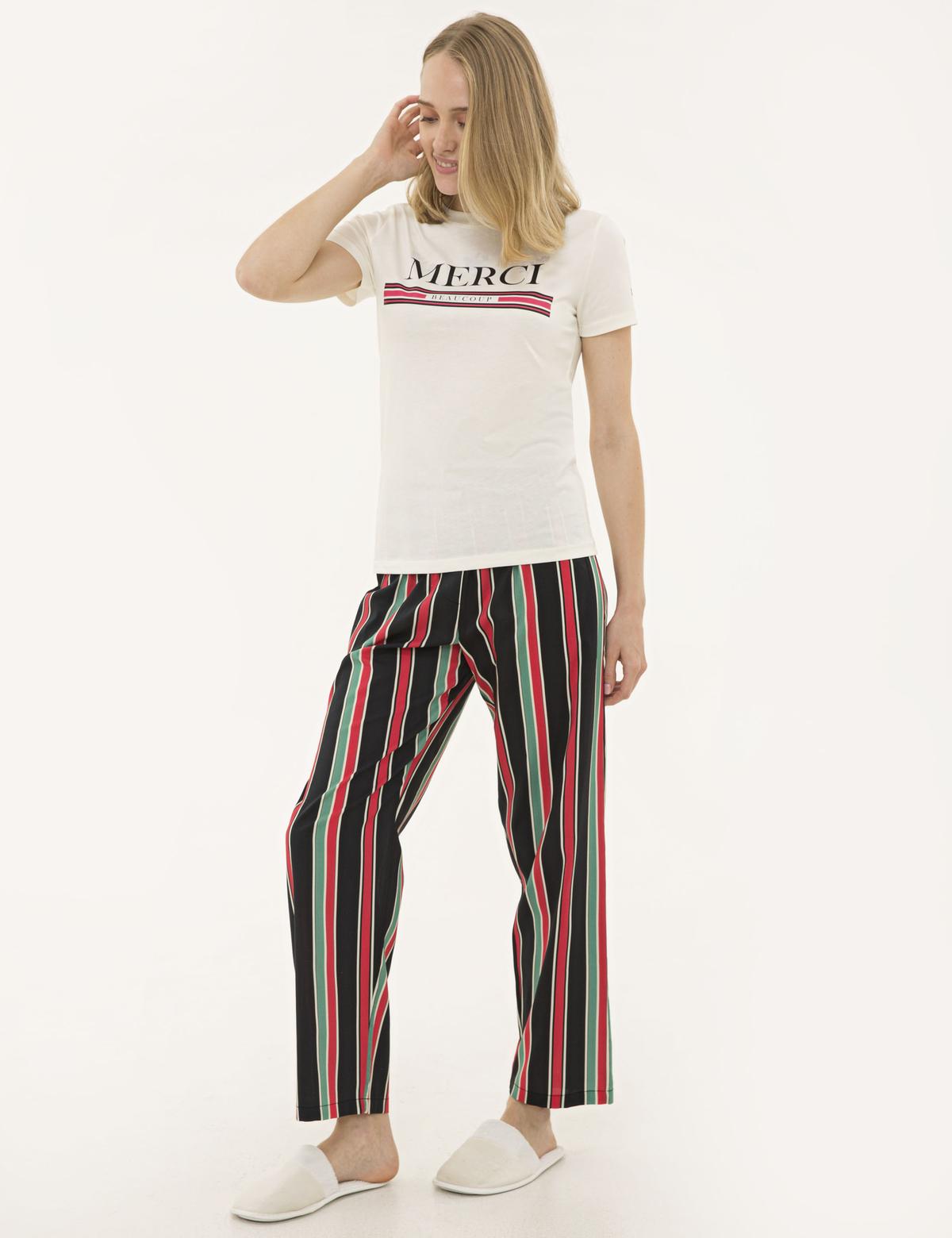 Ekru Pijama Takım - 50234439003