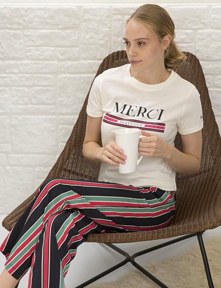 Ekru Pijama Takım - 50234439003