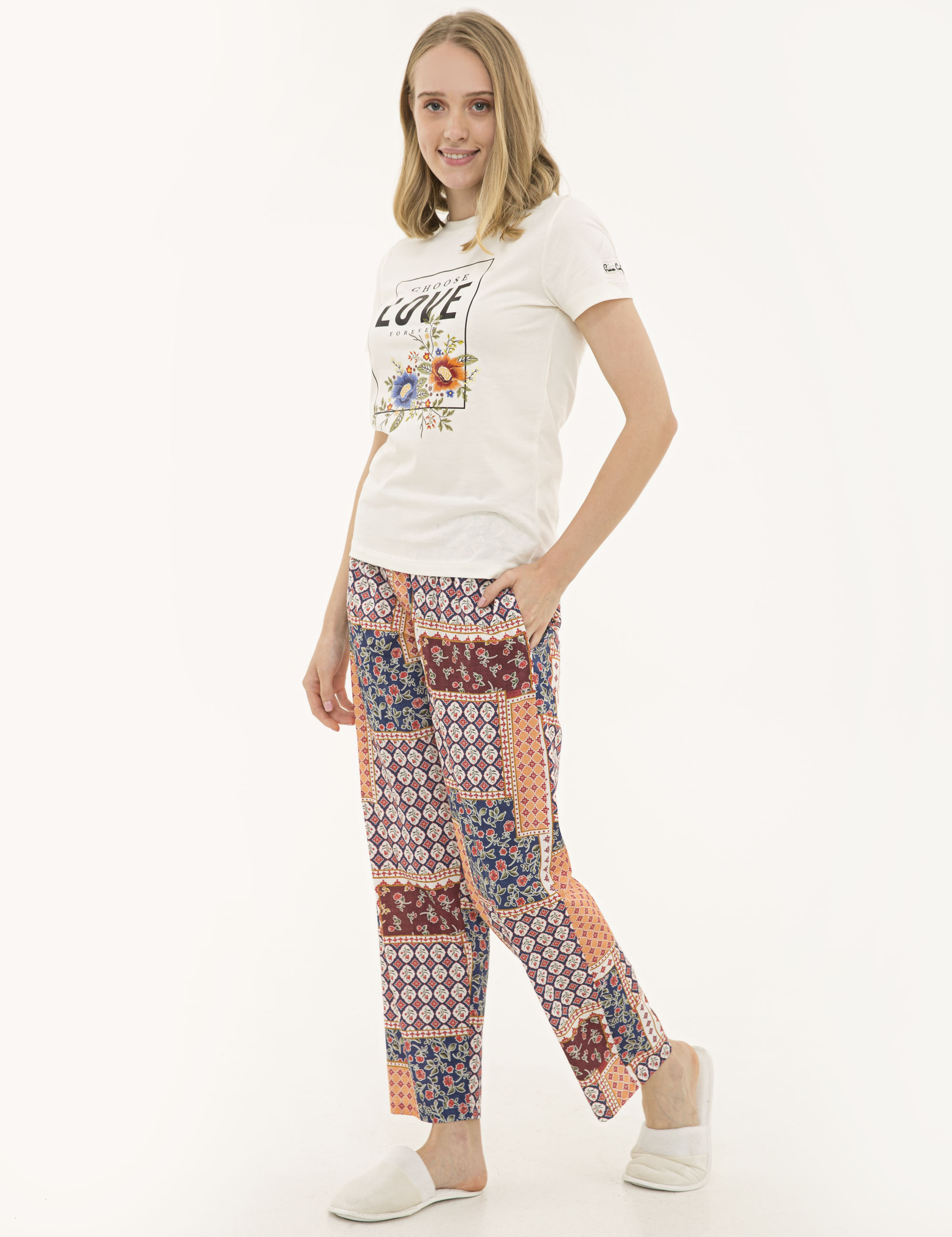 Ekru Pijama Takım