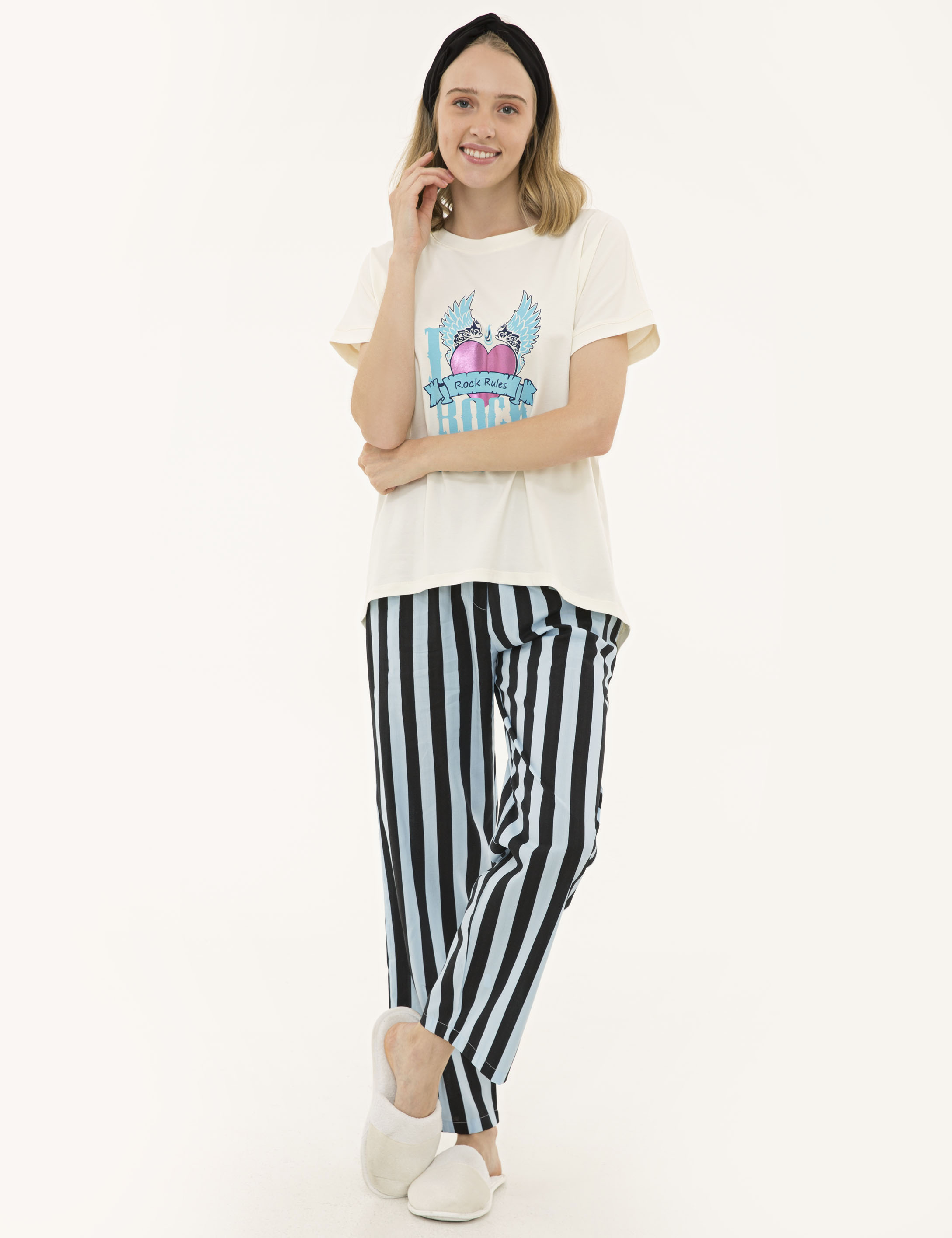 Ekru Pijama Takımı