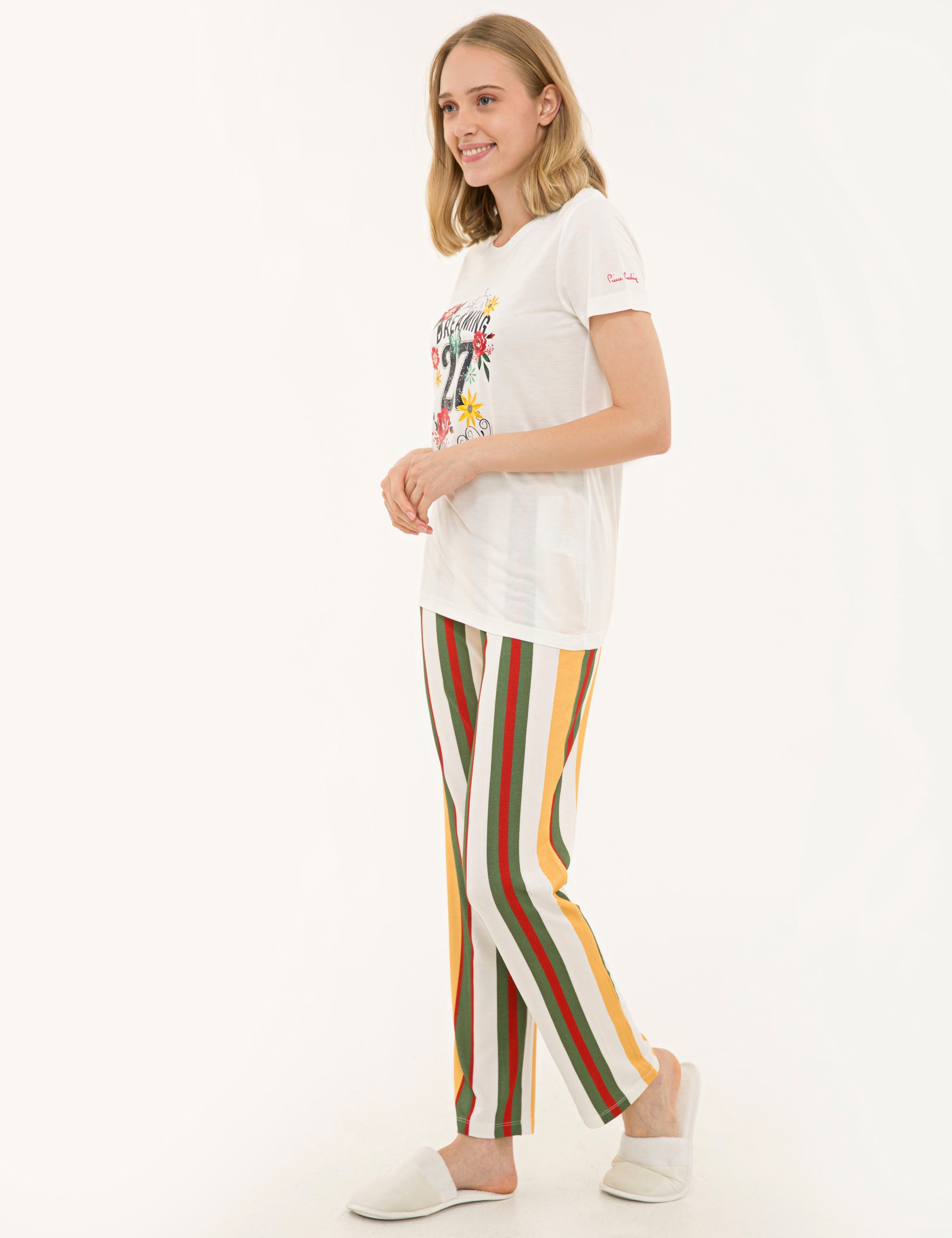 Ekru Pijama Takım
