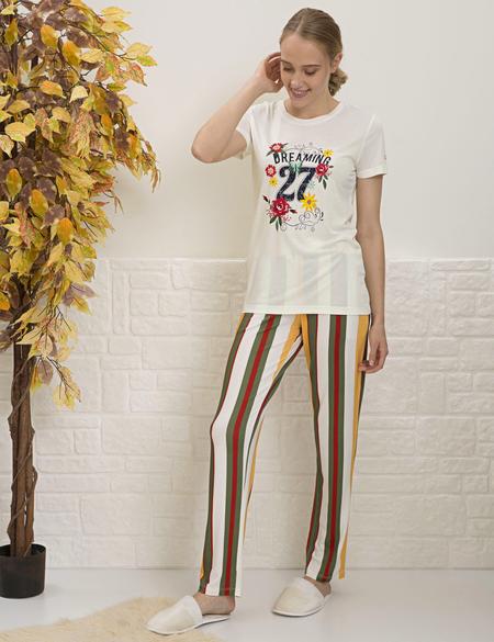 Ekru Pijama Takım - 50234447002