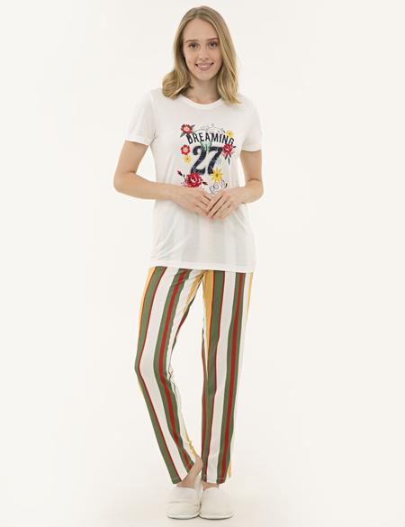 Ekru Pijama Takım - 50234447002