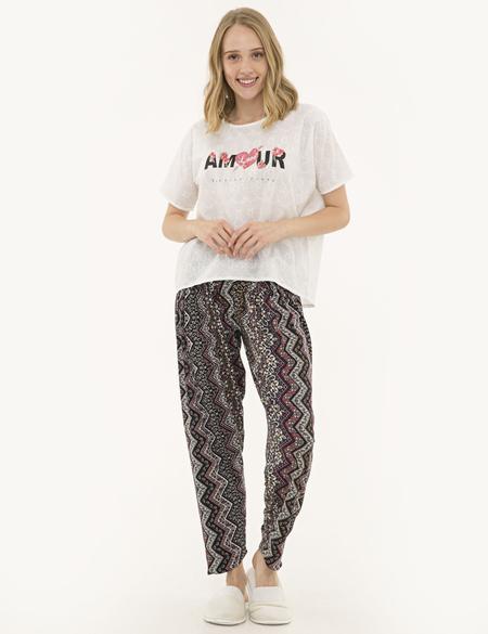 Beyaz Pijama Takım - 50234456001