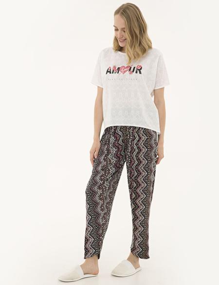 Beyaz Pijama Takım - 50234456001