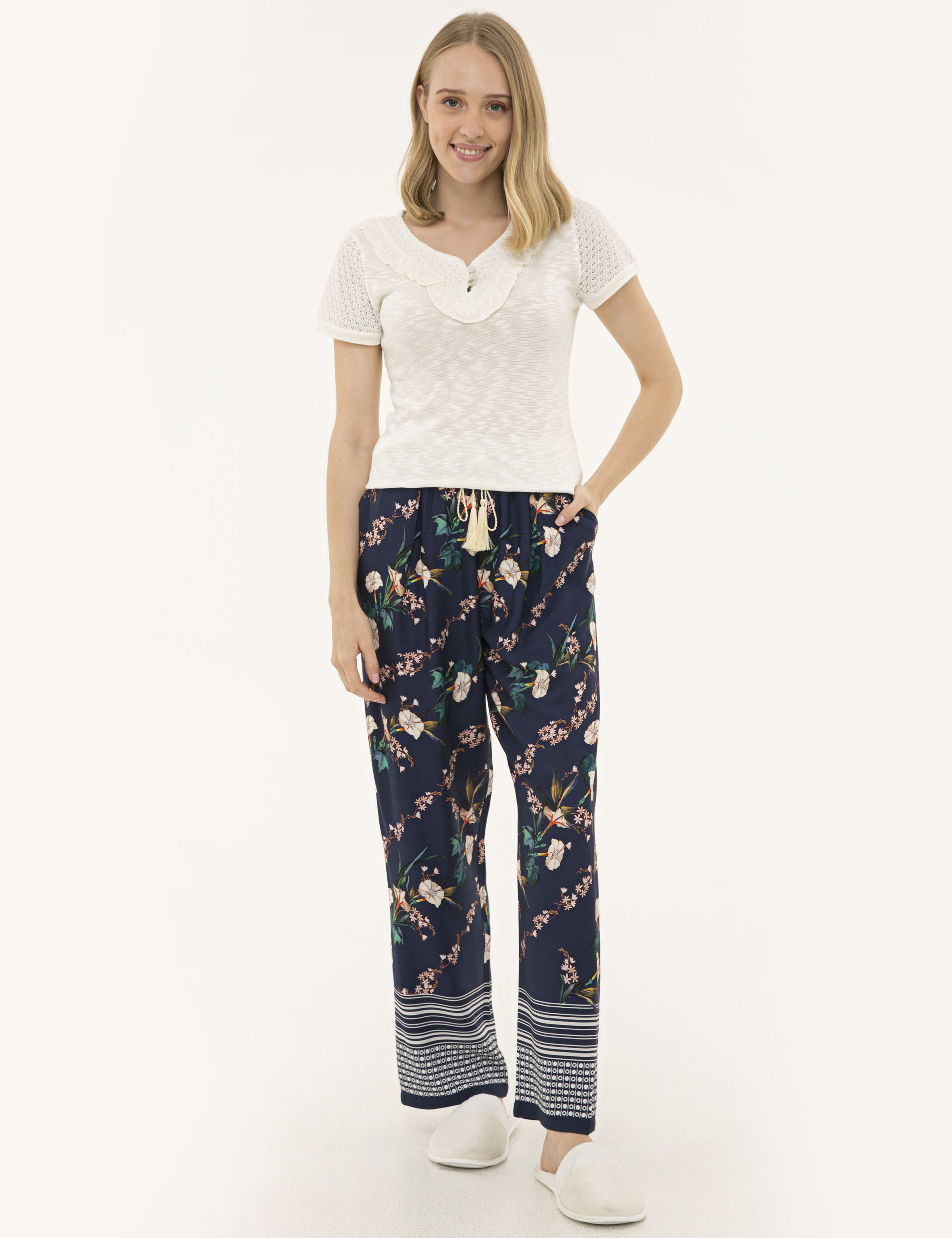 Ekru Pijama Takım