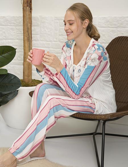 Ekru Pijama Takımı - 50234476002