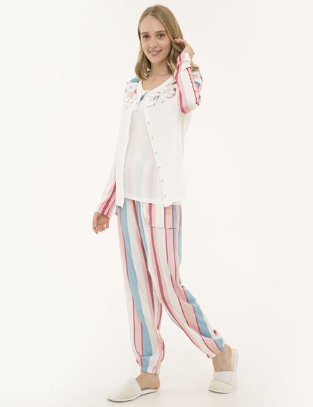 Ekru Pijama Takımı - 50234476002