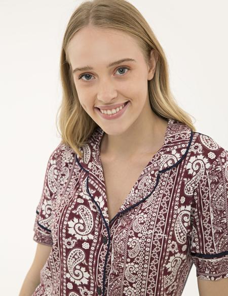 Bordo Pijama Takım - 50234533007