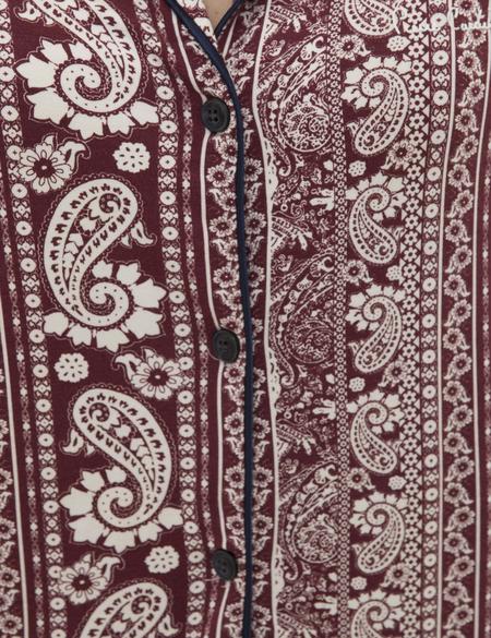 Bordo Pijama Takım - 50234533007