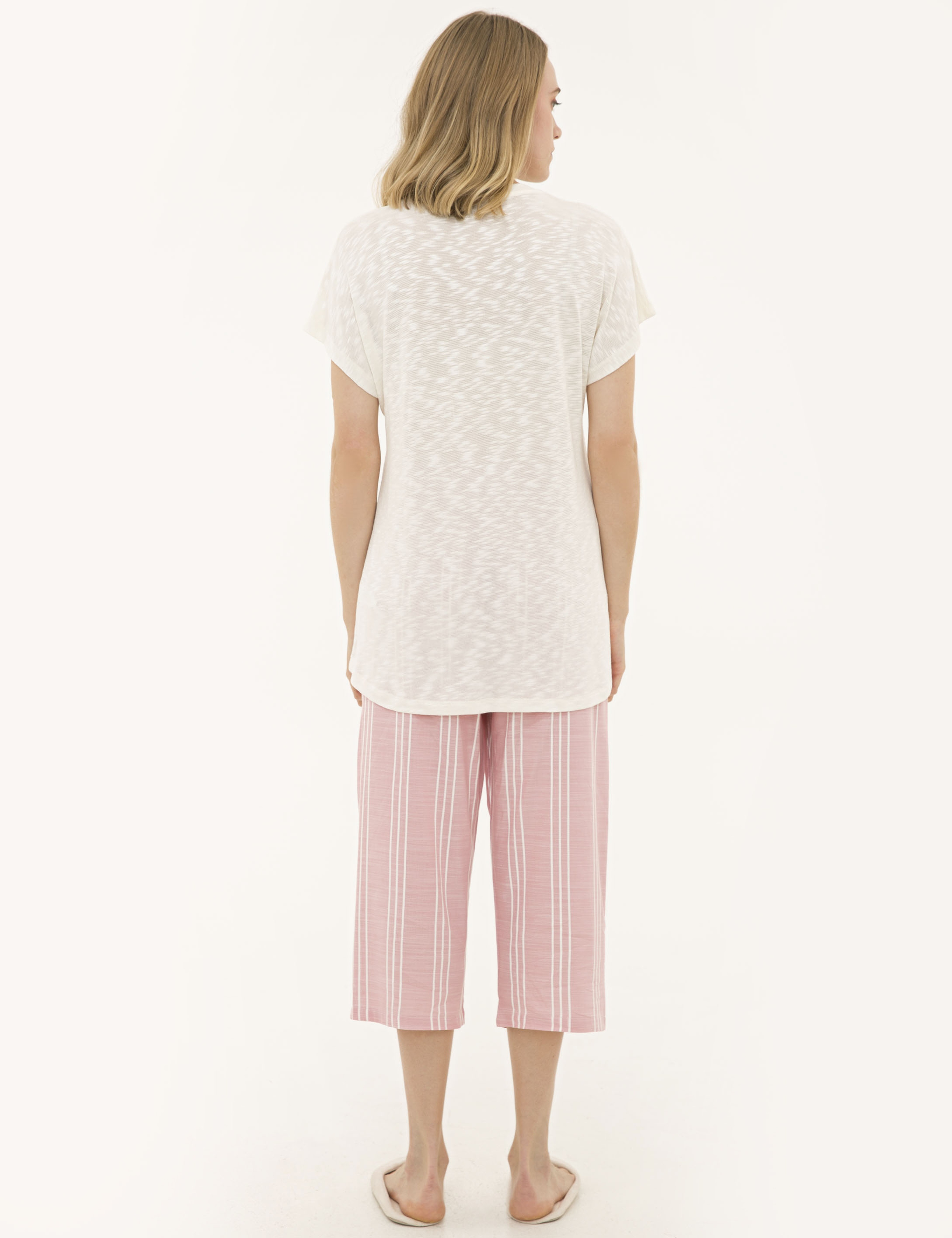 Pembe Kapri Pijama Takım - Image 5