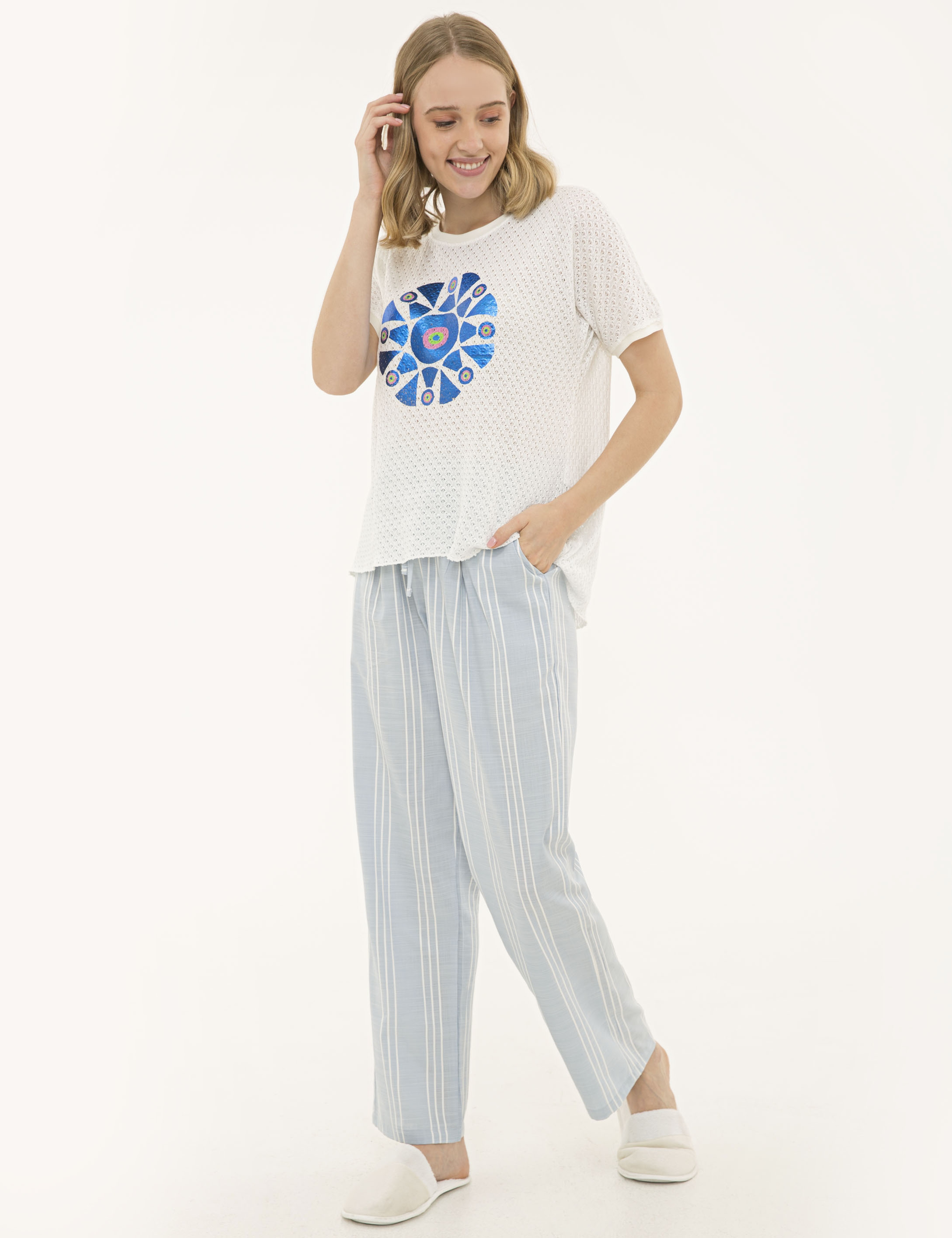 Mavi Pijama Takım - Image 4