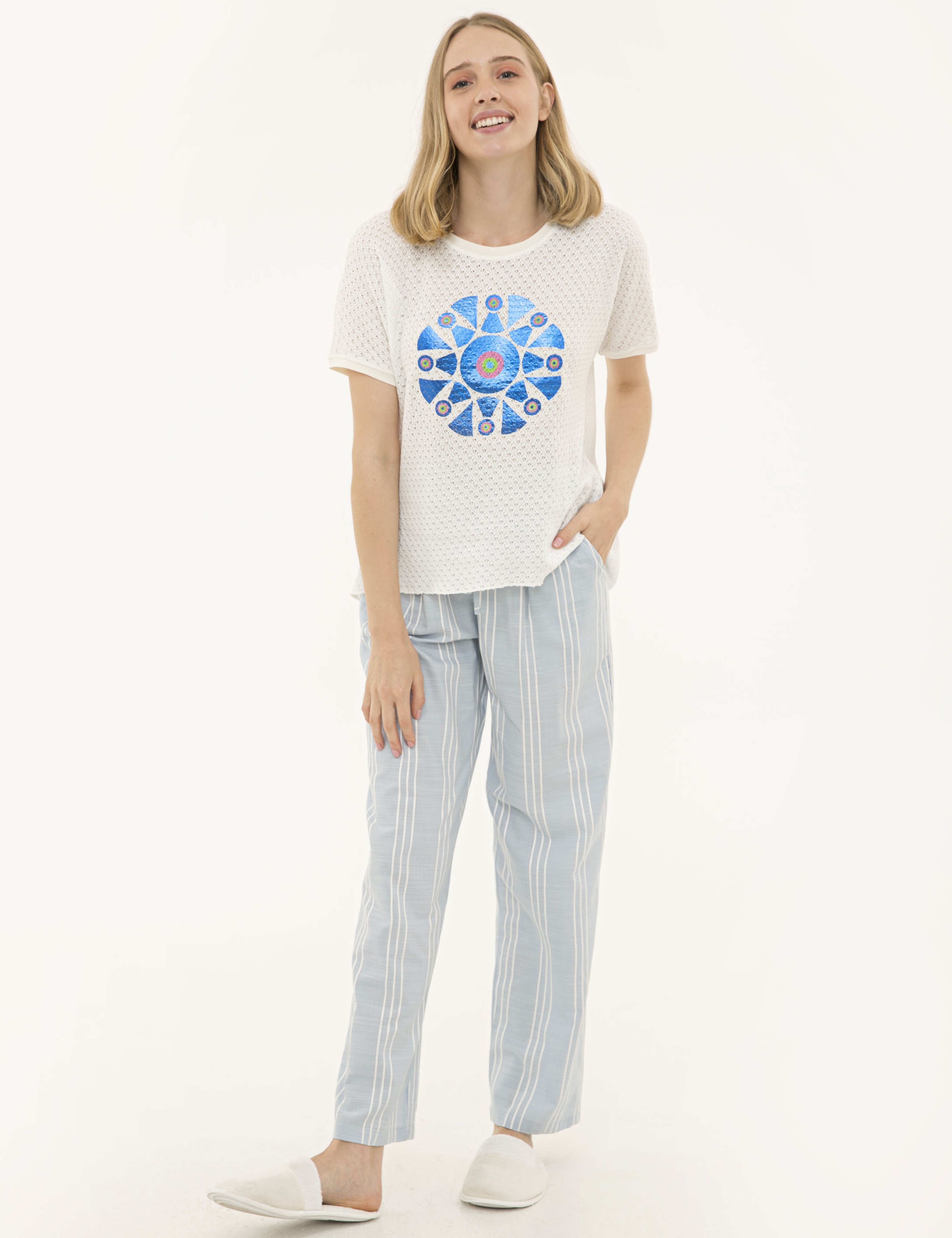 Mavi Pijama Takım - Image 3