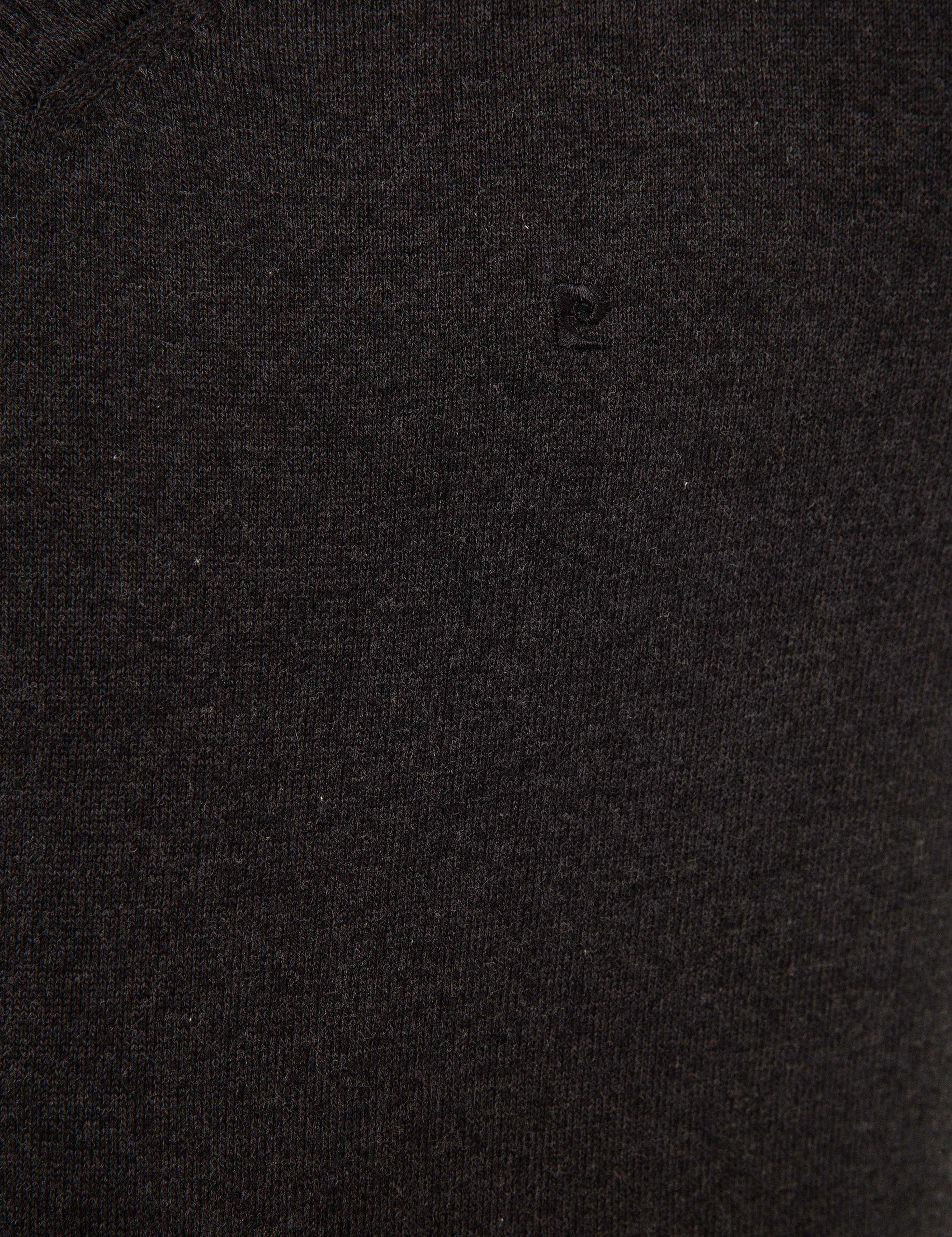 Antrasit Melanj Slim Fit Basic Triko Kazak