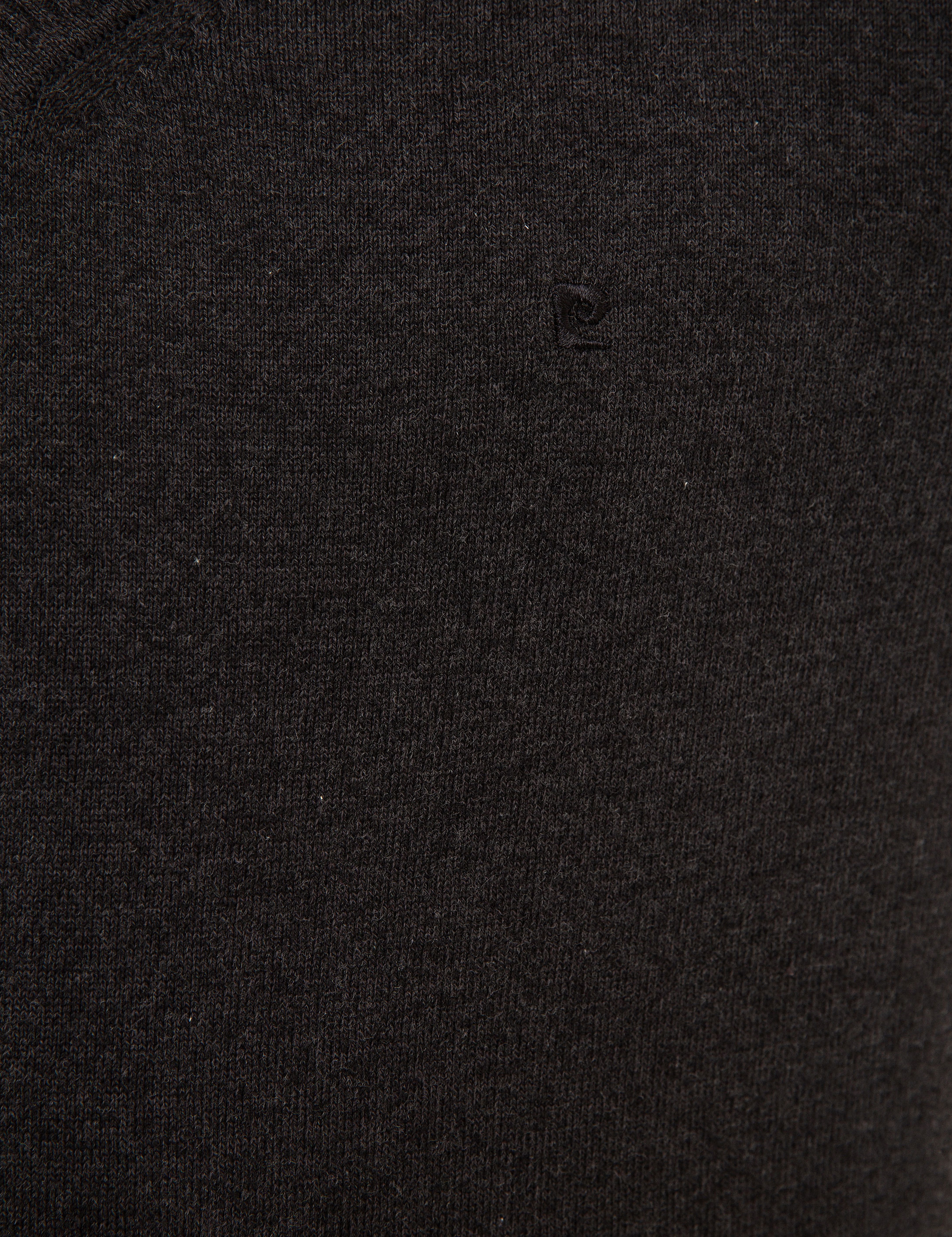 Antrasit Melanj Slim Fit V Yaka Basic Triko Kazak - Image 6