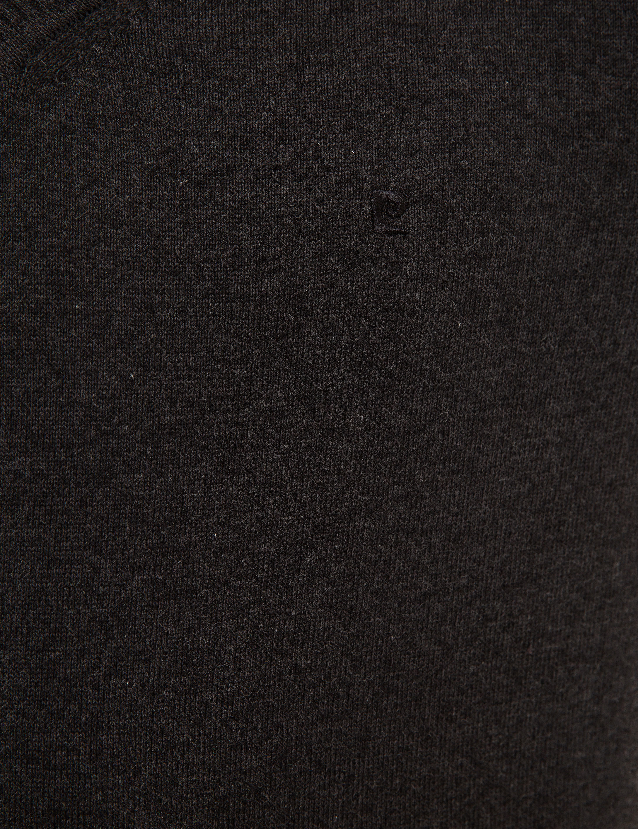 Antrasit Melanj Slim Fit V Yaka Basic Triko Kazak