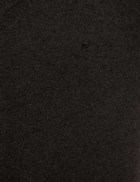 Antrasit Melanj Slim Fit Basic Triko Kazak - 50230806081