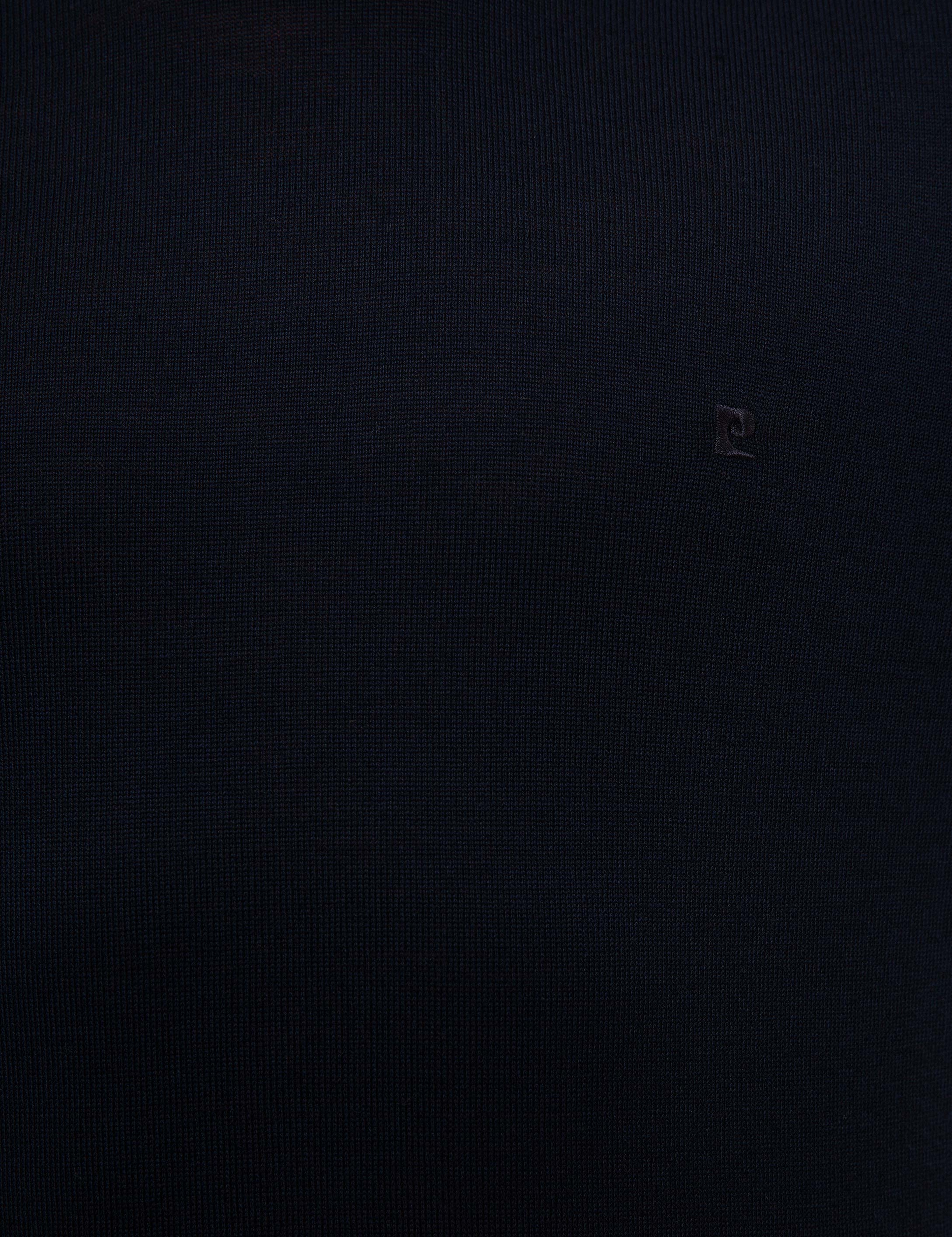 Lacivert Slim Fit Basic Kazak - Image 6
