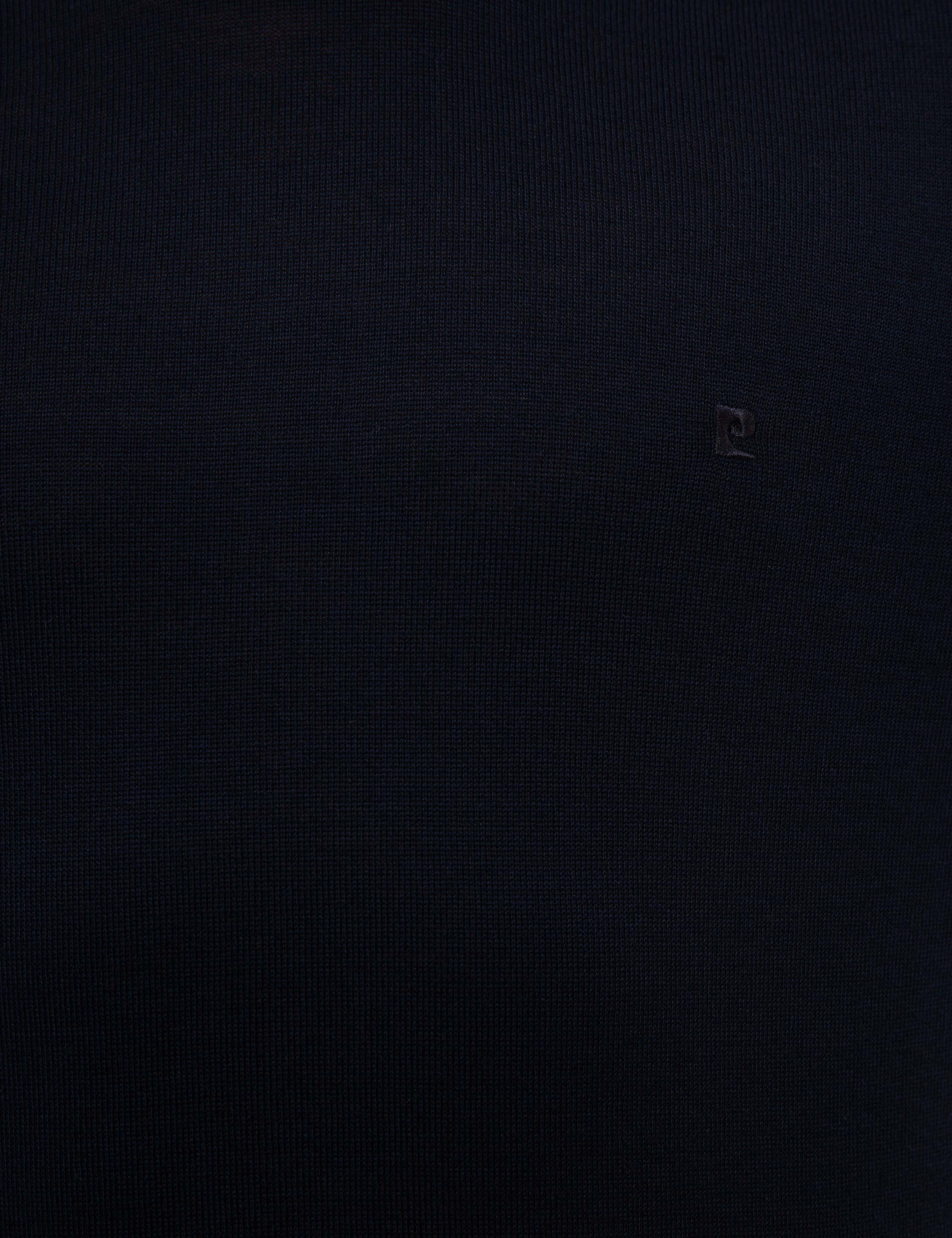 Lacivert Slim Fit Basic Kazak