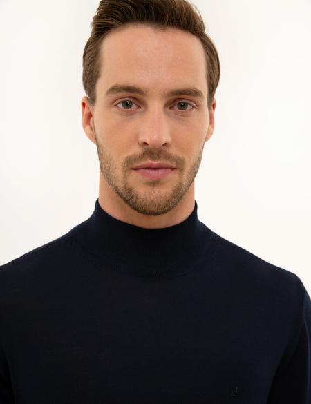 Lacivert Slim Fit Basic Kazak - 50228245045