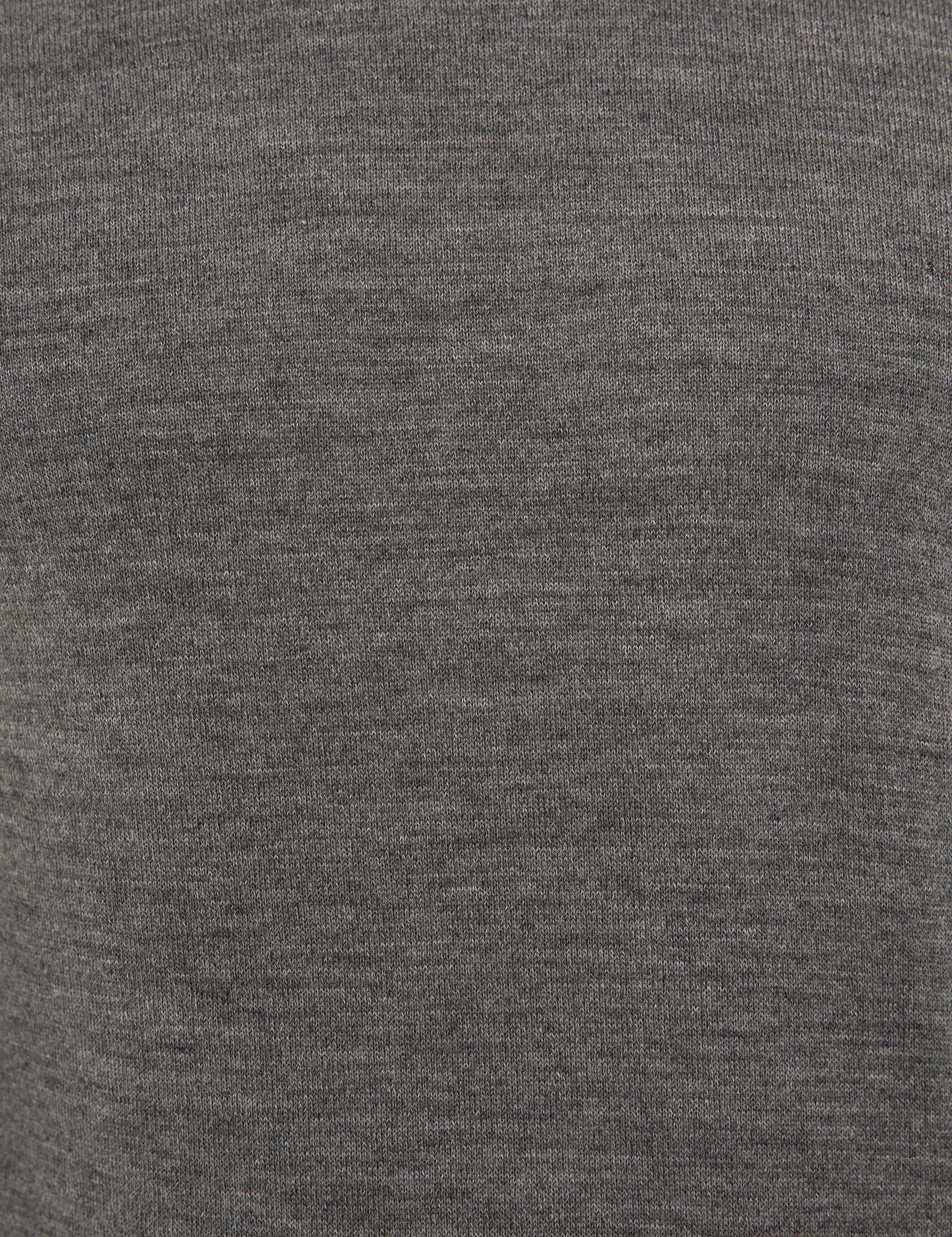 Gri Melanj Slim Fit Basic Kazak