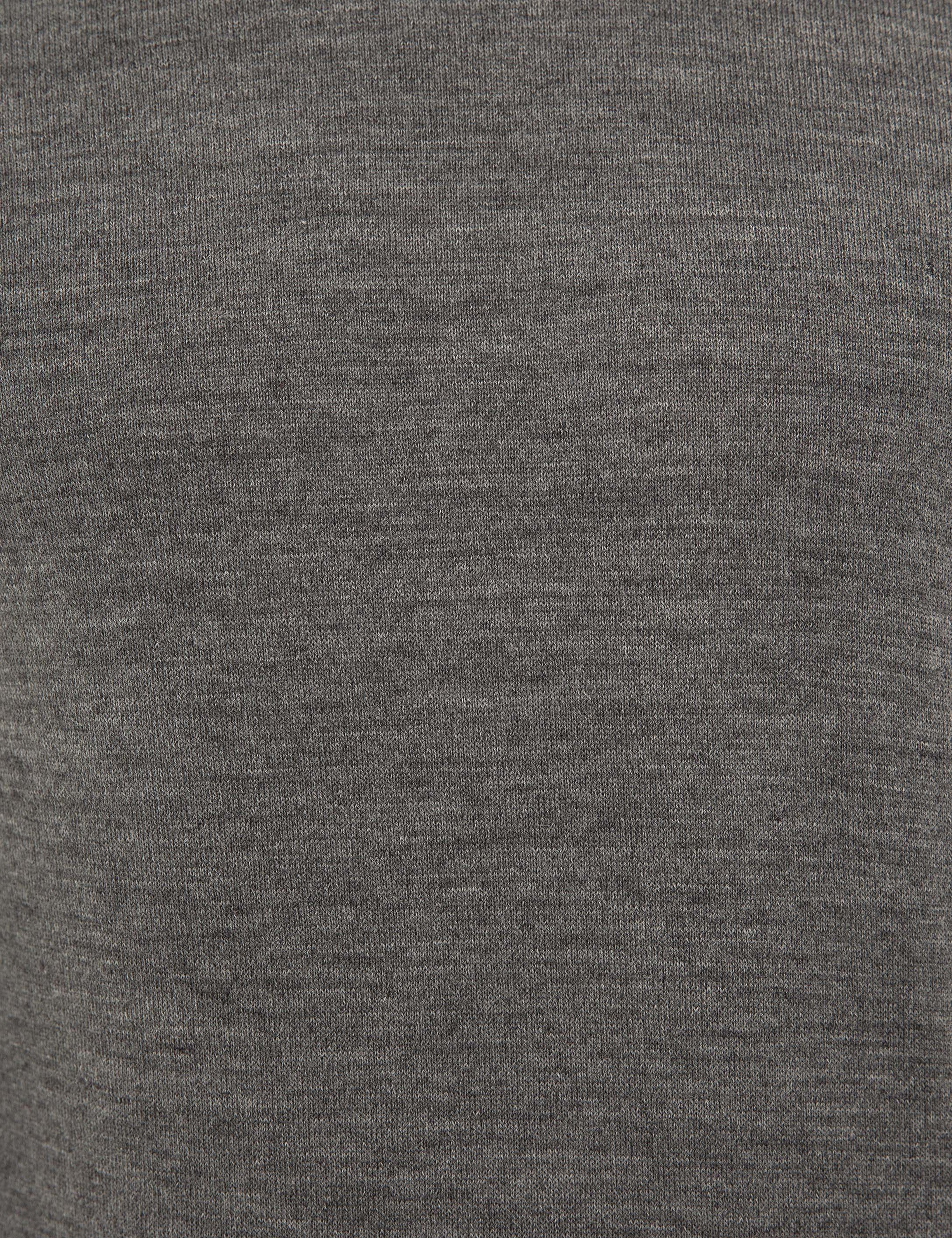 Gri Melanj Slim Fit Basic Kazak - Image 5