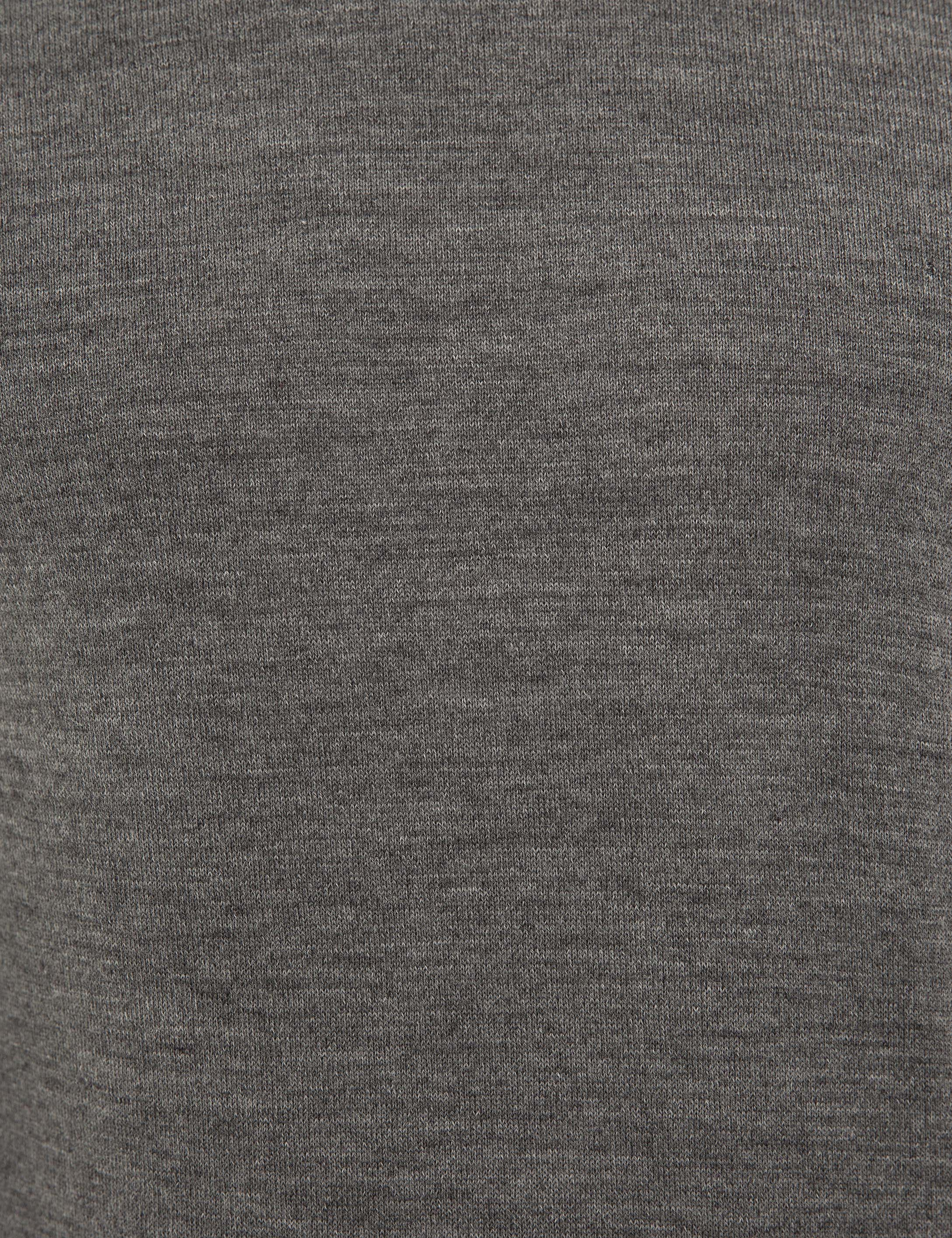 Gri Melanj Slim Fit Basic Kazak